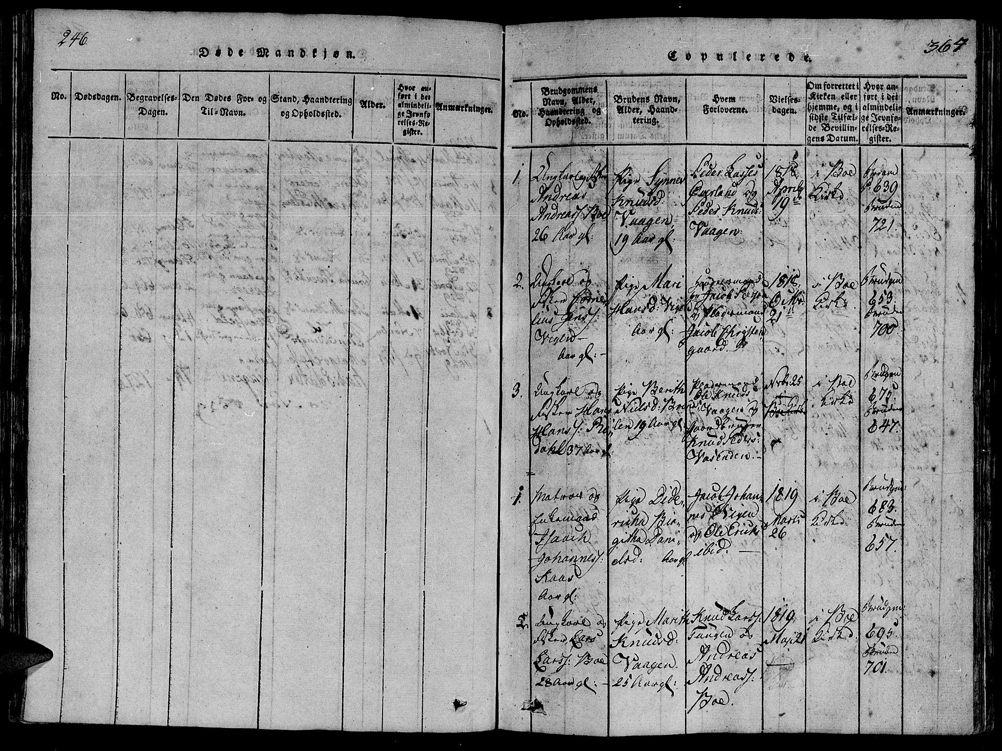 Ministerialprotokoller, klokkerbøker og fødselsregistre - Møre og Romsdal, SAT/A-1454/566/L0763: Ministerialbok nr. 566A03 /1, 1817-1829, s. 366-367