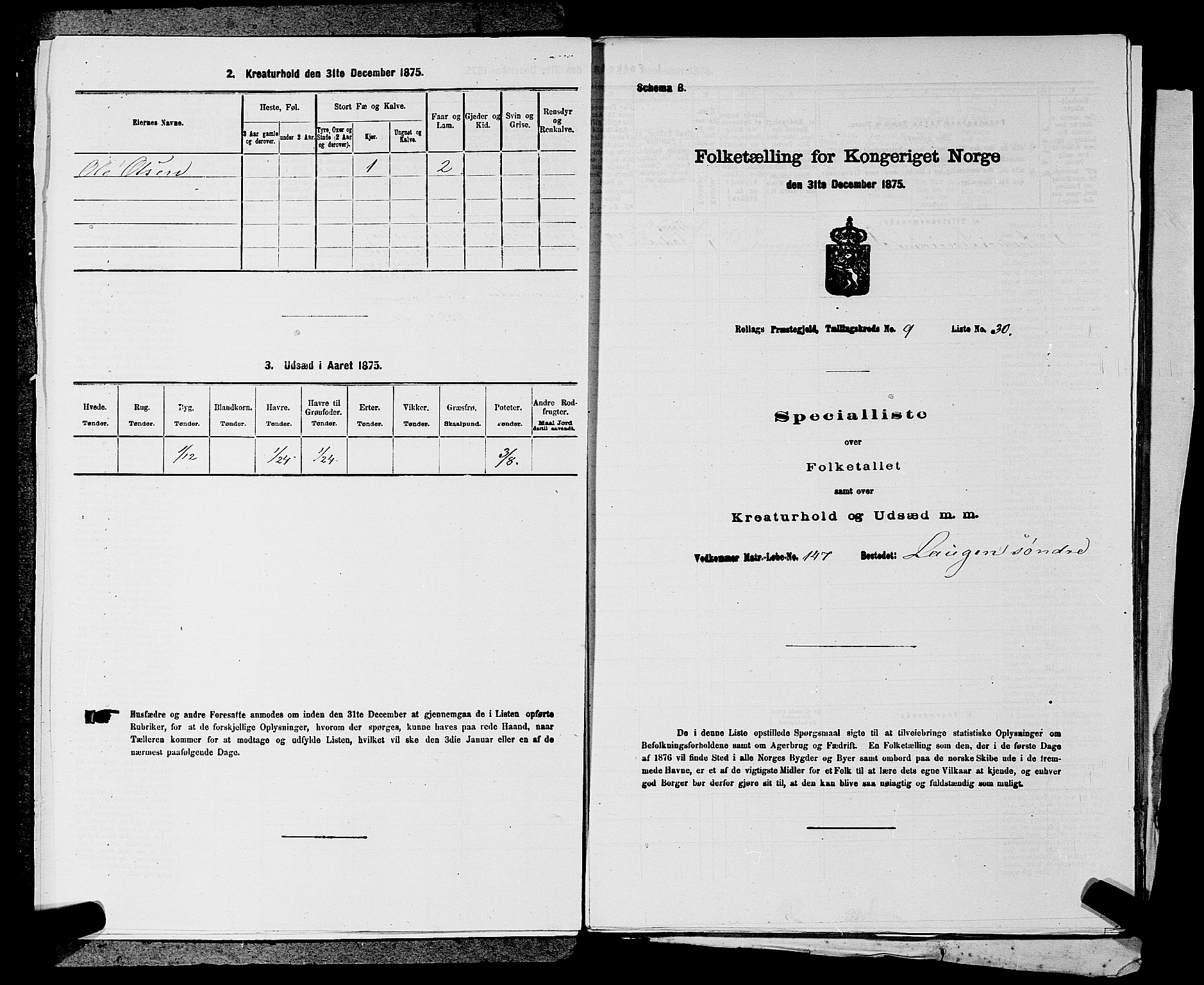 SAKO, Folketelling 1875 for 0632P Rollag prestegjeld, 1875, s. 578