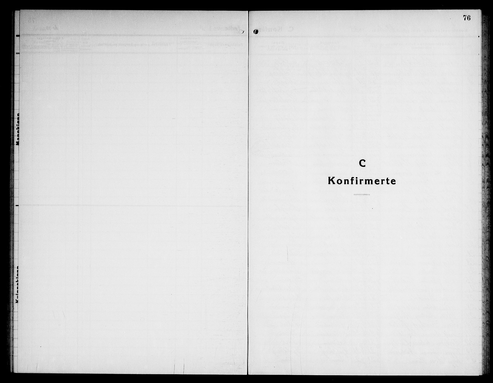 Fet prestekontor Kirkebøker, SAO/A-10370a/G/Ga/L0010: Klokkerbok nr. I 10, 1935-1951, s. 76