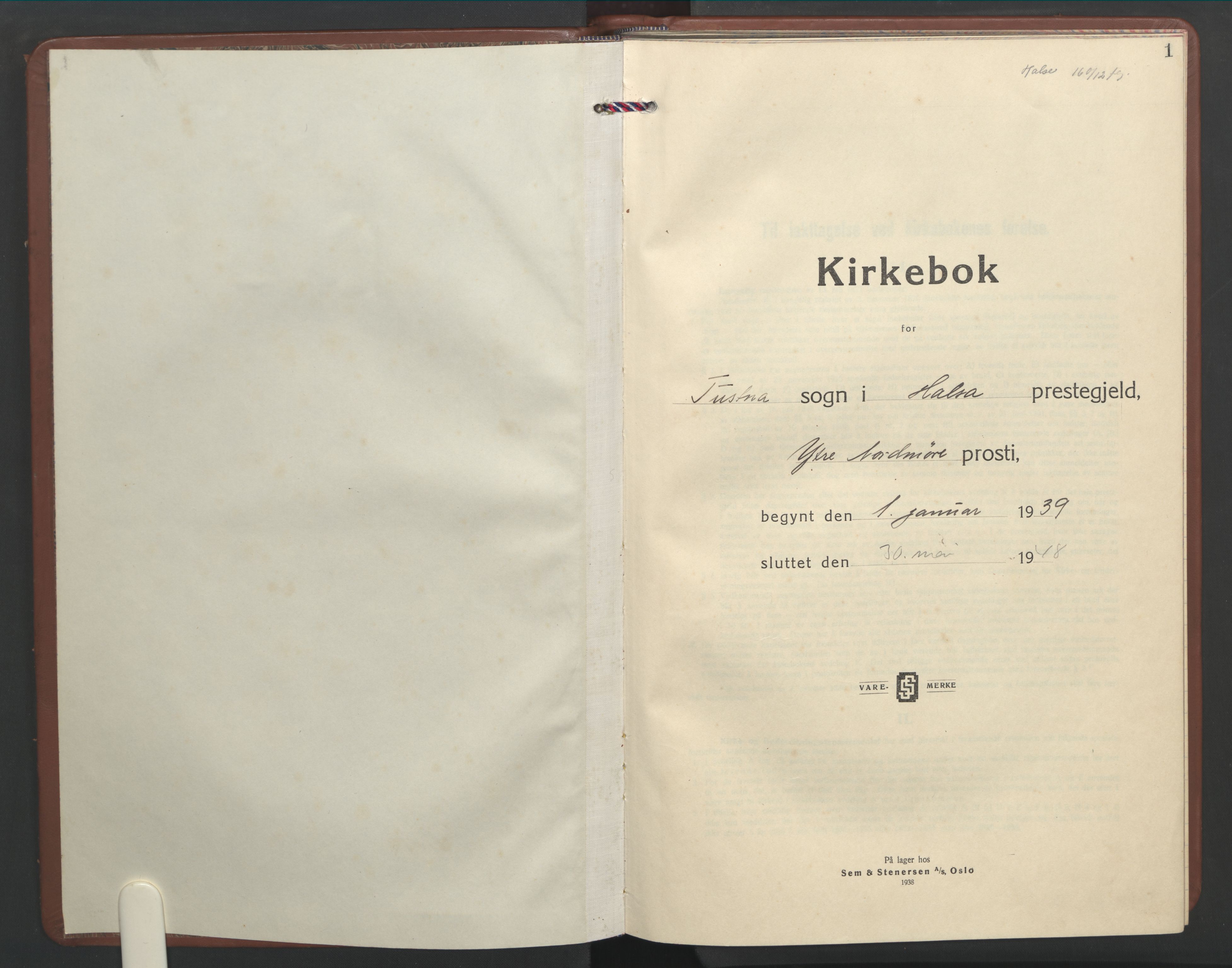 Ministerialprotokoller, klokkerbøker og fødselsregistre - Møre og Romsdal, SAT/A-1454/577/L0898: Klokkerbok nr. 577C02, 1939-1948, s. 1