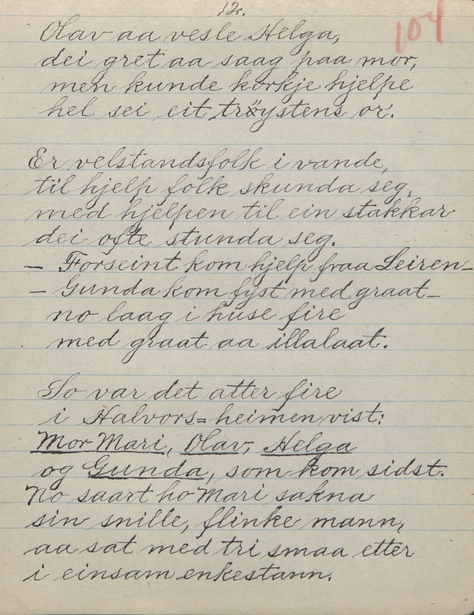Rikard Berge, TEMU/TGM-A-1003/F/L0017/0012: 551-599 / 562 For det meste brev til Berge, 1910-1950, s. 104
