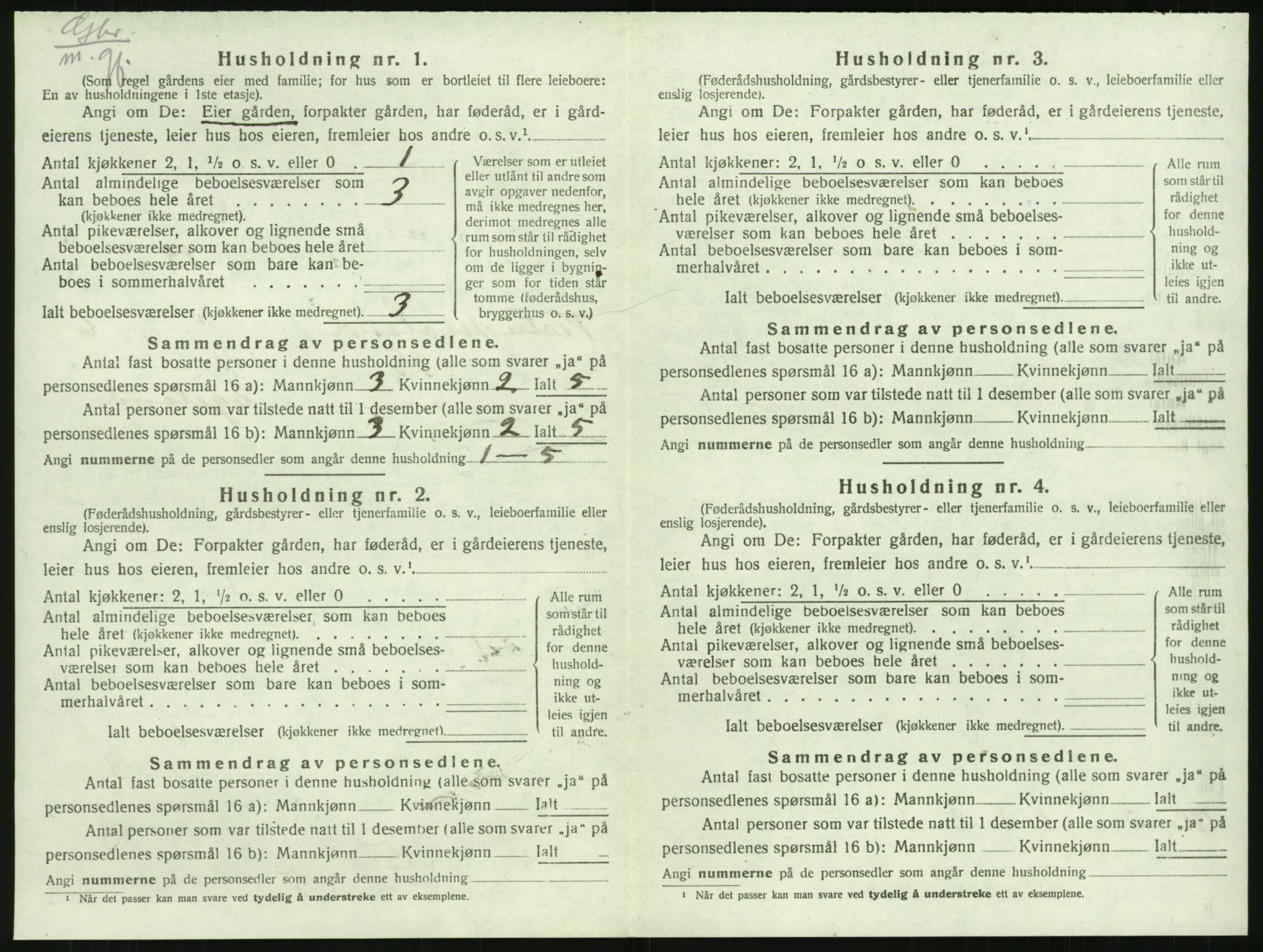 SAK, Folketelling 1920 for 0926 Vestre Moland herred, 1920, s. 844