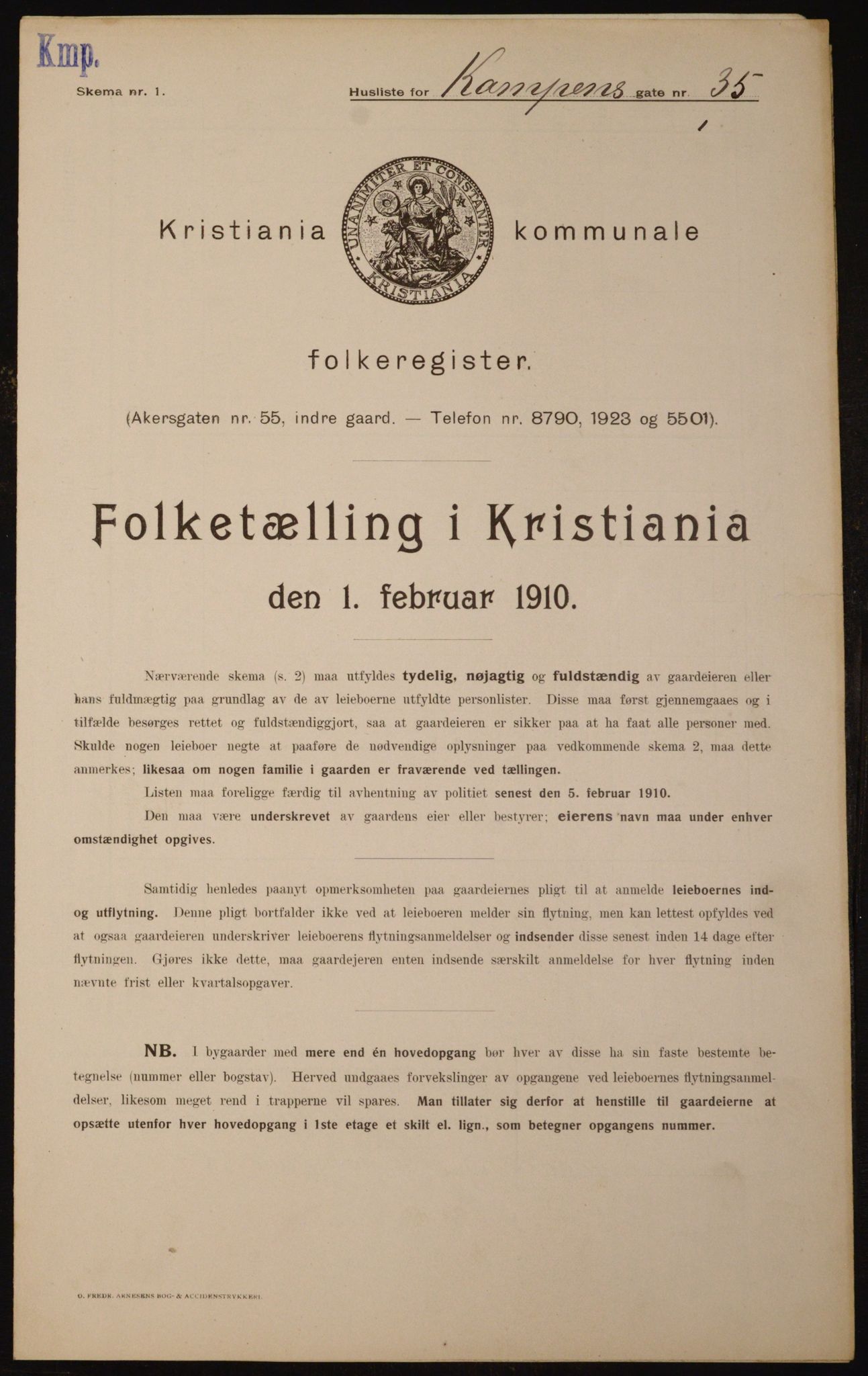 OBA, Kommunal folketelling 1.2.1910 for Kristiania, 1910, s. 46630