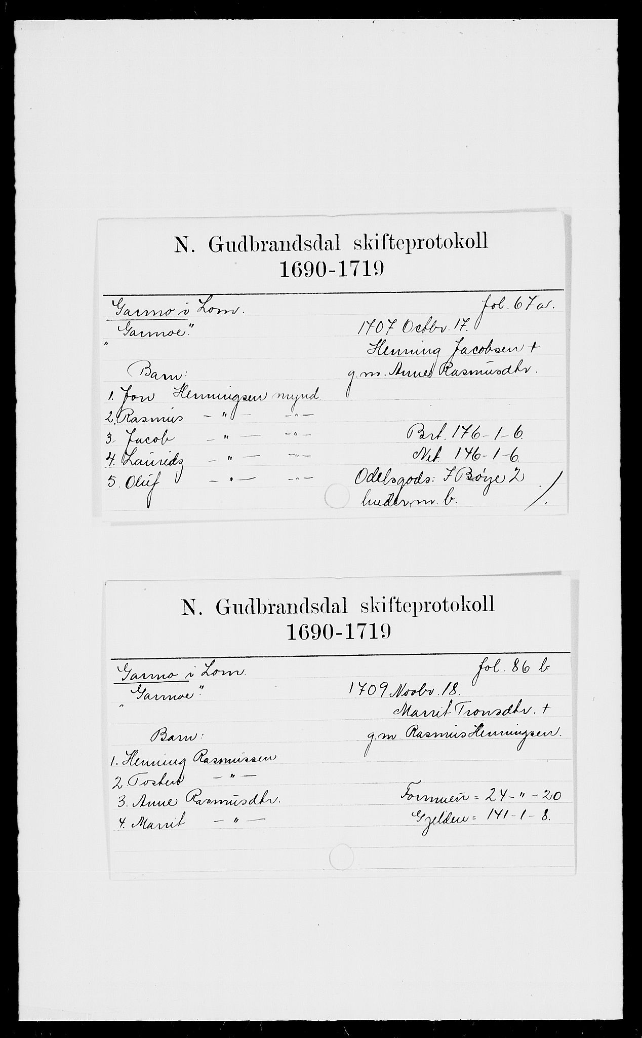 Nord-Gudbrandsdal tingrett, SAH/TING-002/J, 1658-1900, s. 16868