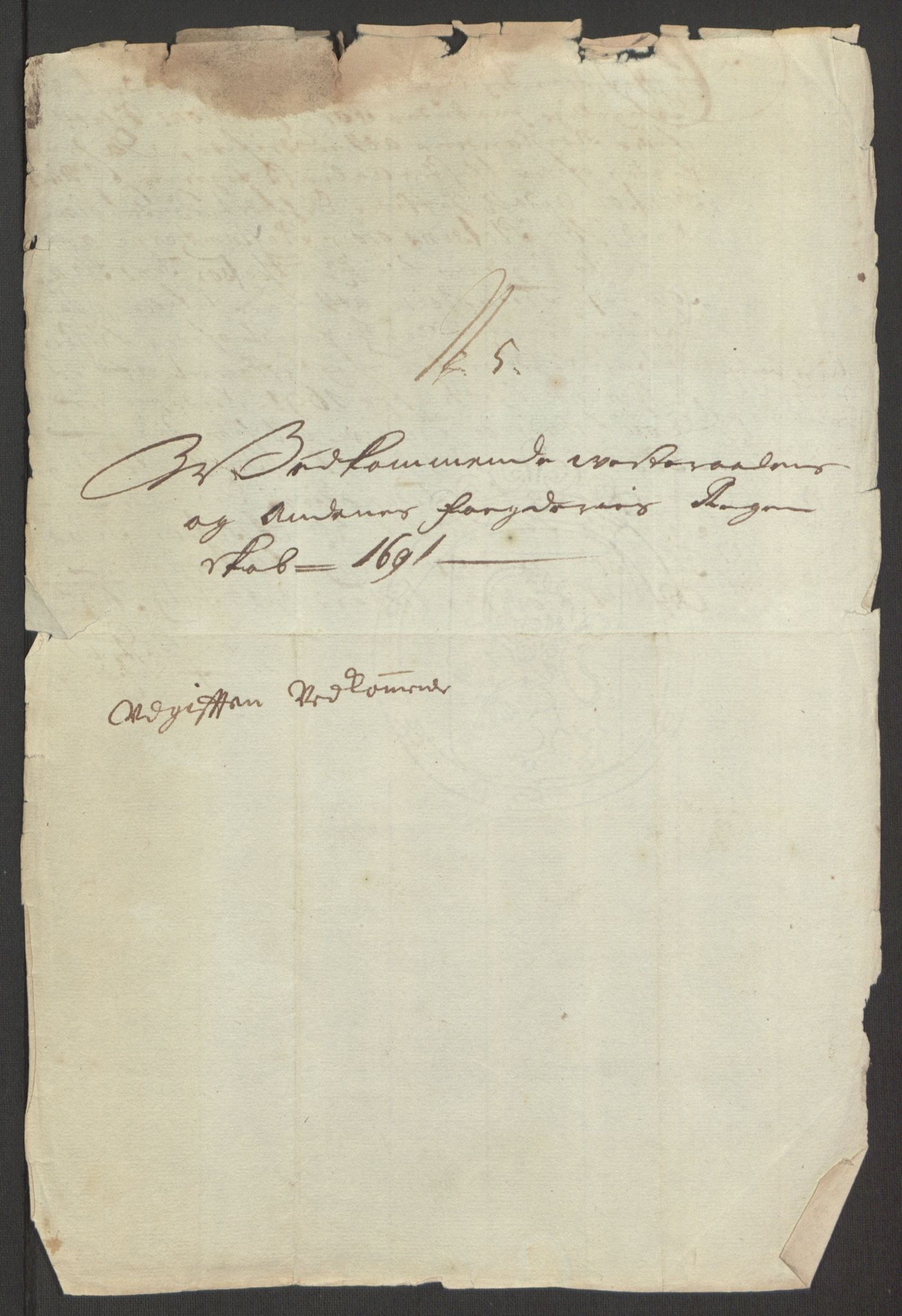Rentekammeret inntil 1814, Reviderte regnskaper, Fogderegnskap, RA/EA-4092/R67/L4676: Fogderegnskap Vesterålen, Andenes og Lofoten, 1691-1693, s. 89