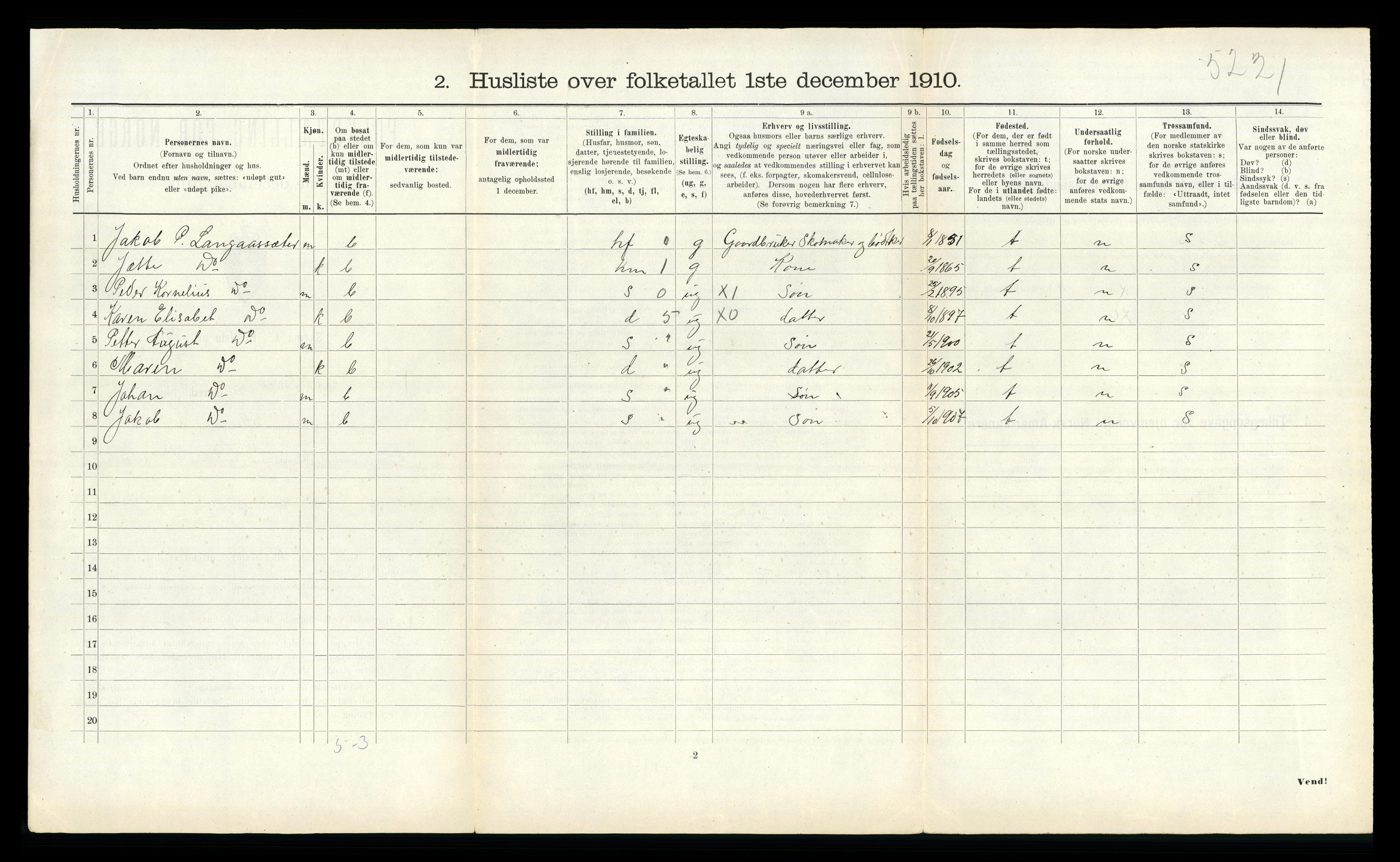 RA, Folketelling 1910 for 1718 Leksvik herred, 1910, s. 589