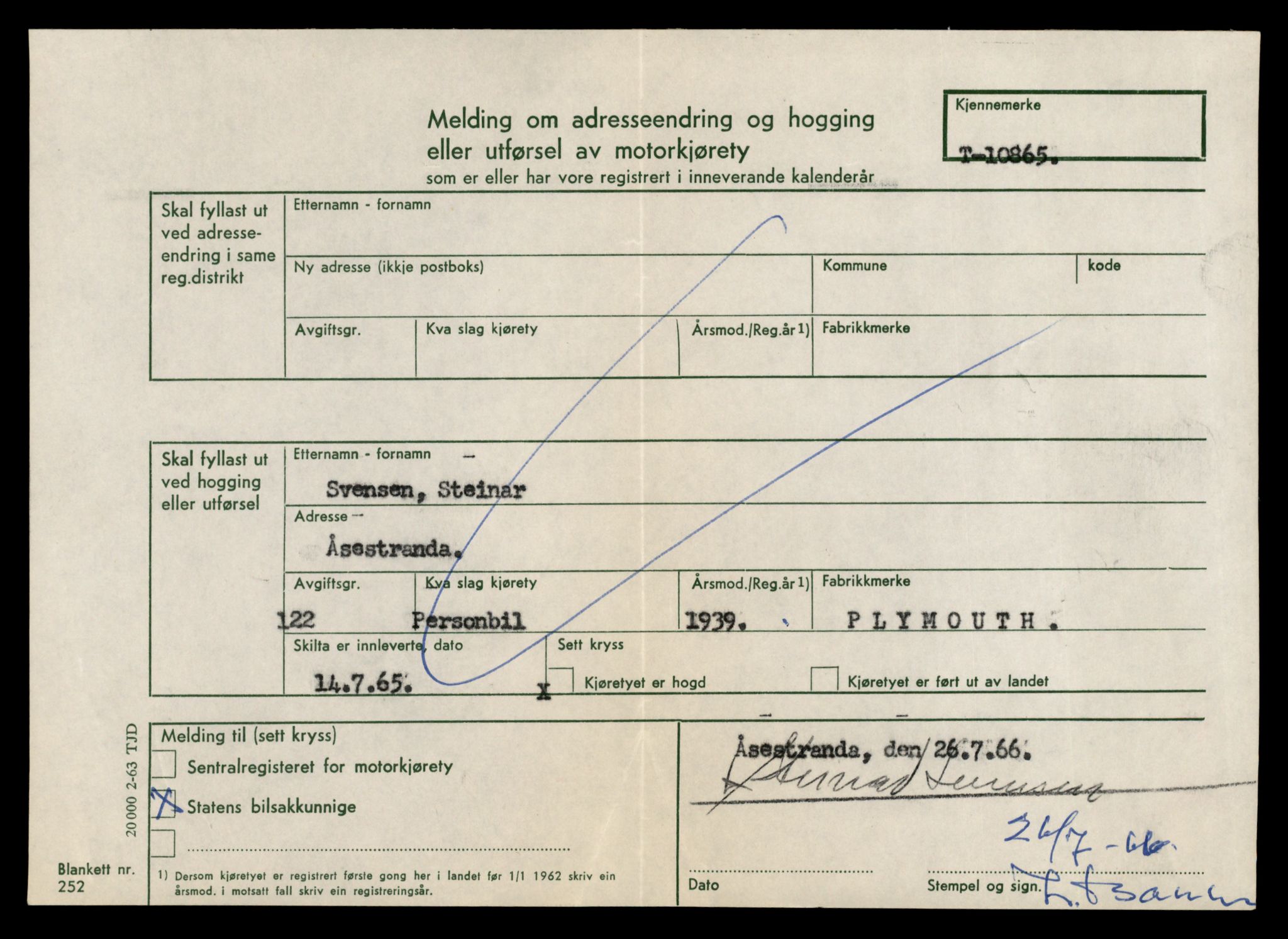 Møre og Romsdal vegkontor - Ålesund trafikkstasjon, SAT/A-4099/F/Fe/L0024: Registreringskort for kjøretøy T 10810 - T 10930, 1927-1998, s. 1511