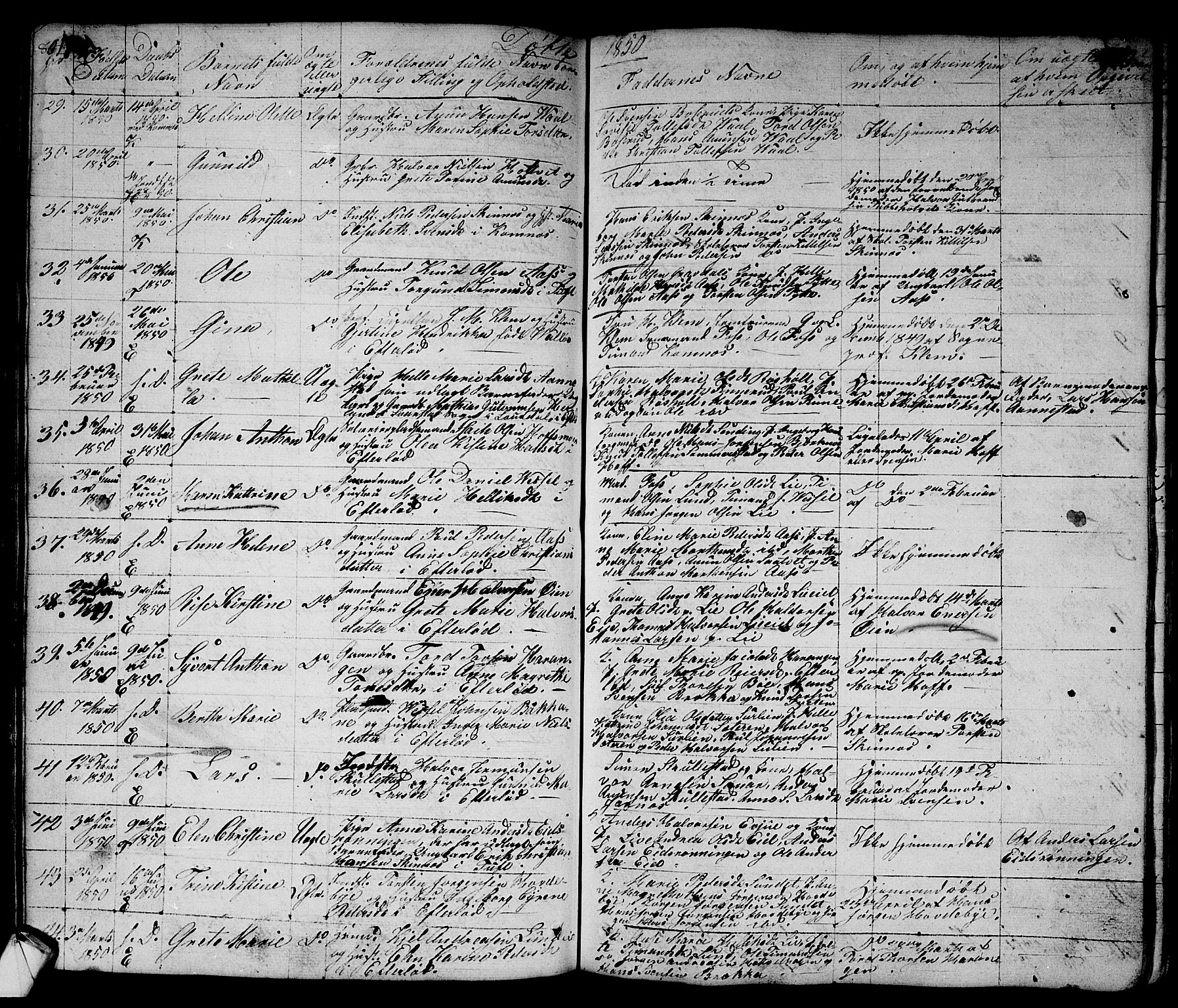 Sandsvær kirkebøker, AV/SAKO-A-244/G/Ga/L0004: Klokkerbok nr. I 4, 1840-1856, s. 86