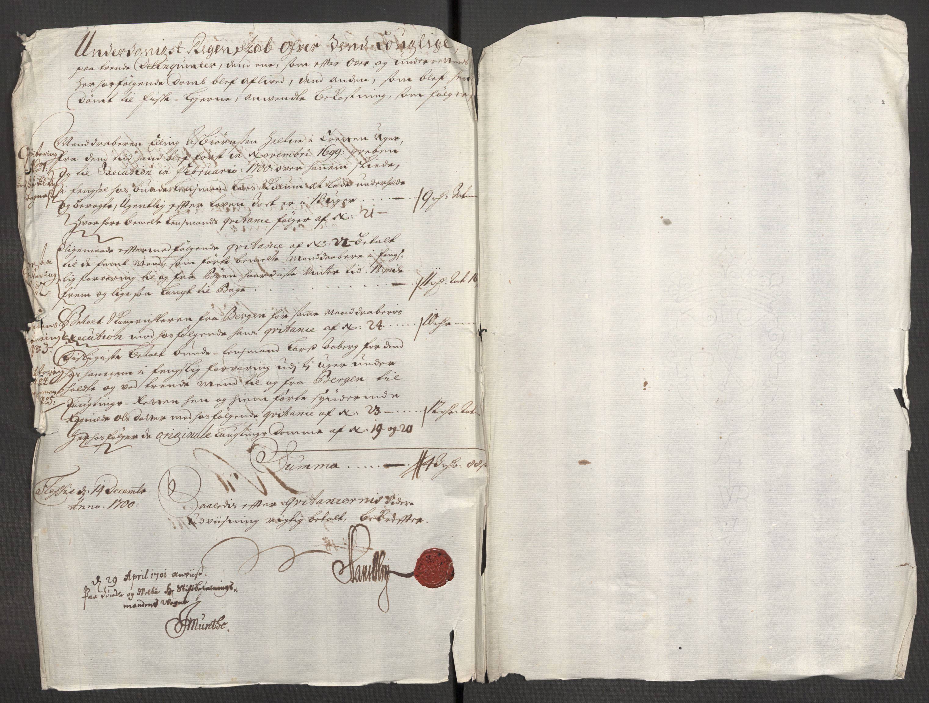 Rentekammeret inntil 1814, Reviderte regnskaper, Fogderegnskap, AV/RA-EA-4092/R52/L3311: Fogderegnskap Sogn, 1700-1701, s. 255