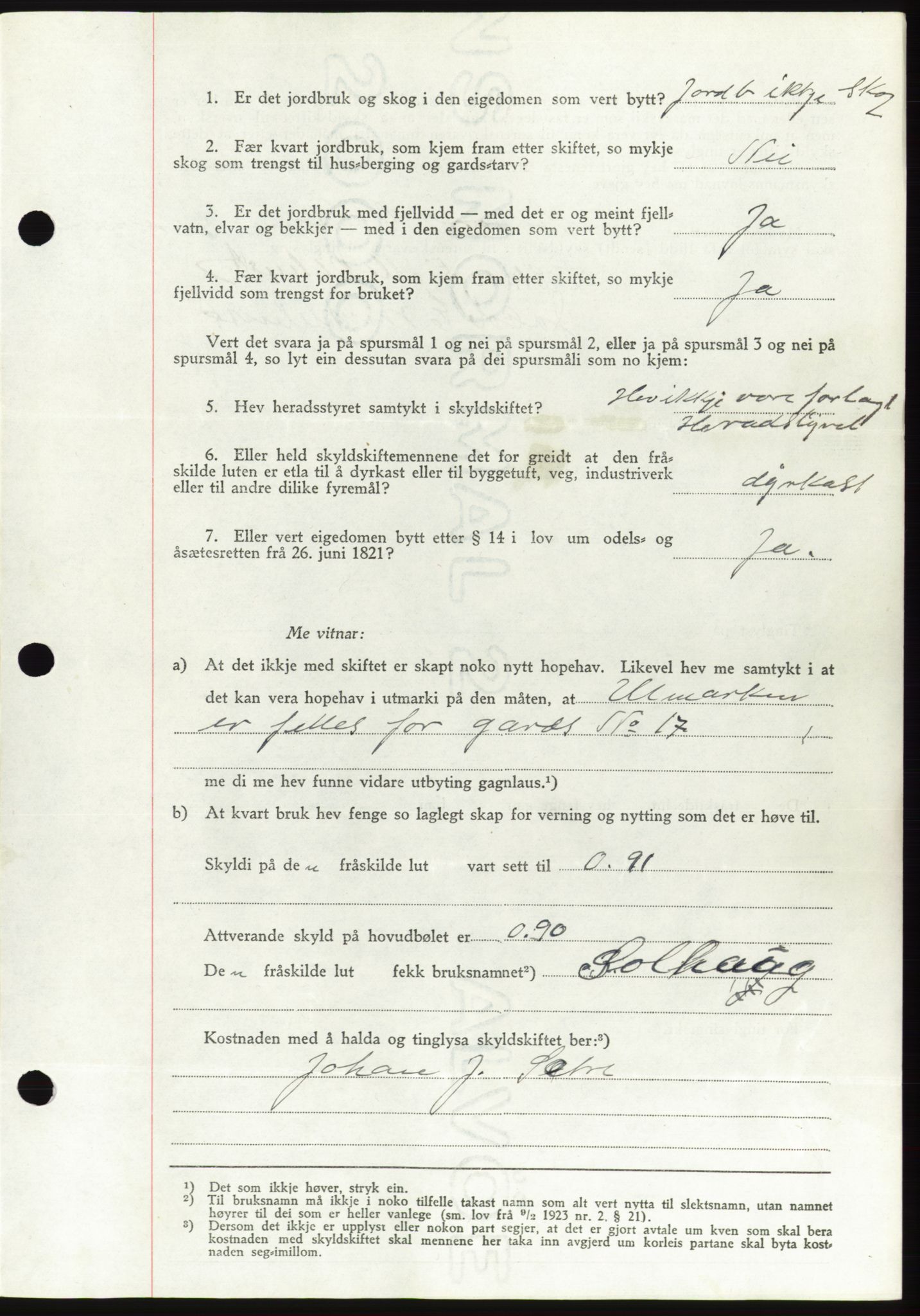 Søre Sunnmøre sorenskriveri, AV/SAT-A-4122/1/2/2C/L0077: Pantebok nr. 3A, 1945-1946, Dagboknr: 690/1945