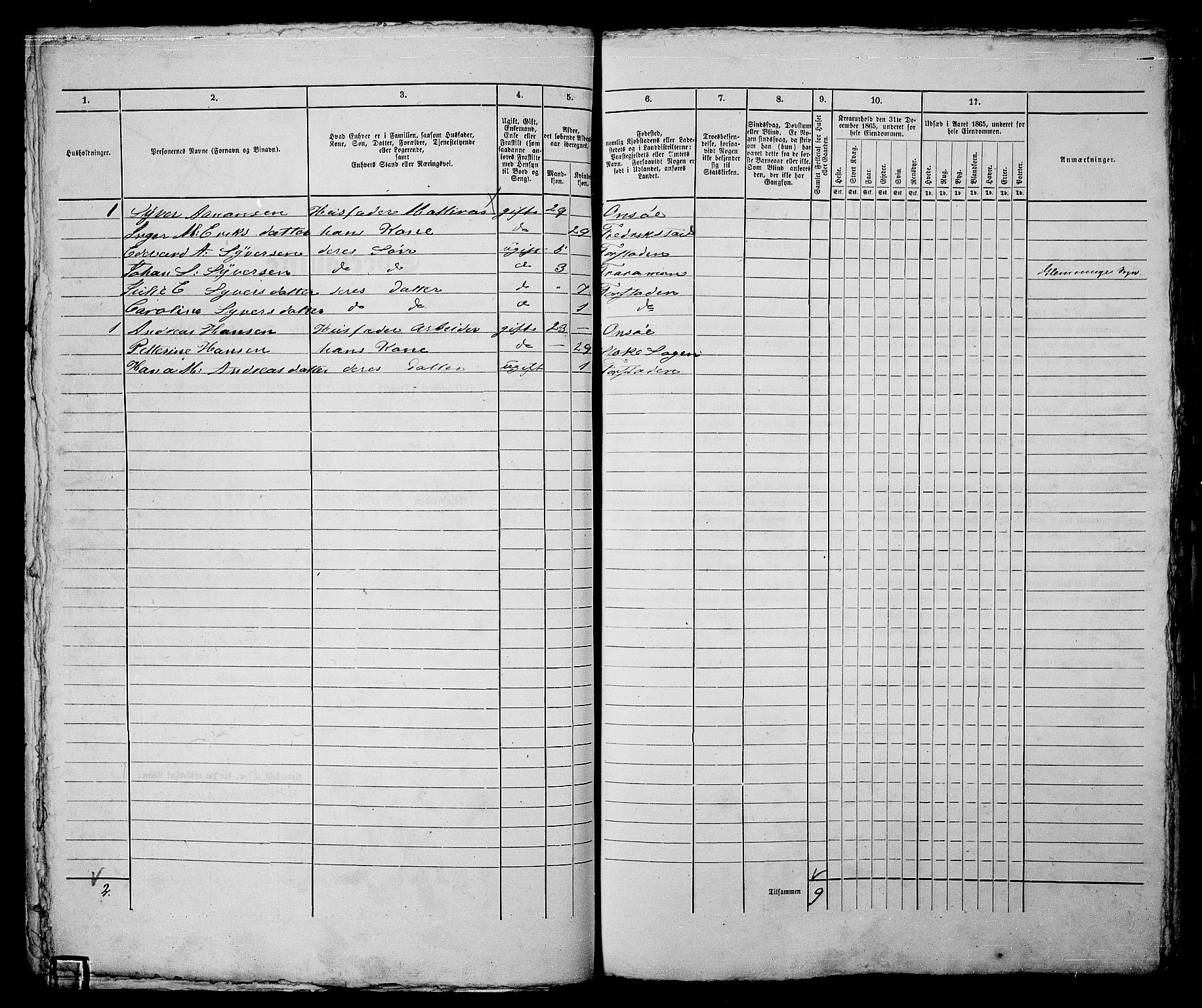 RA, Folketelling 1865 for 0103B Fredrikstad prestegjeld, Fredrikstad kjøpstad, 1865, s. 561