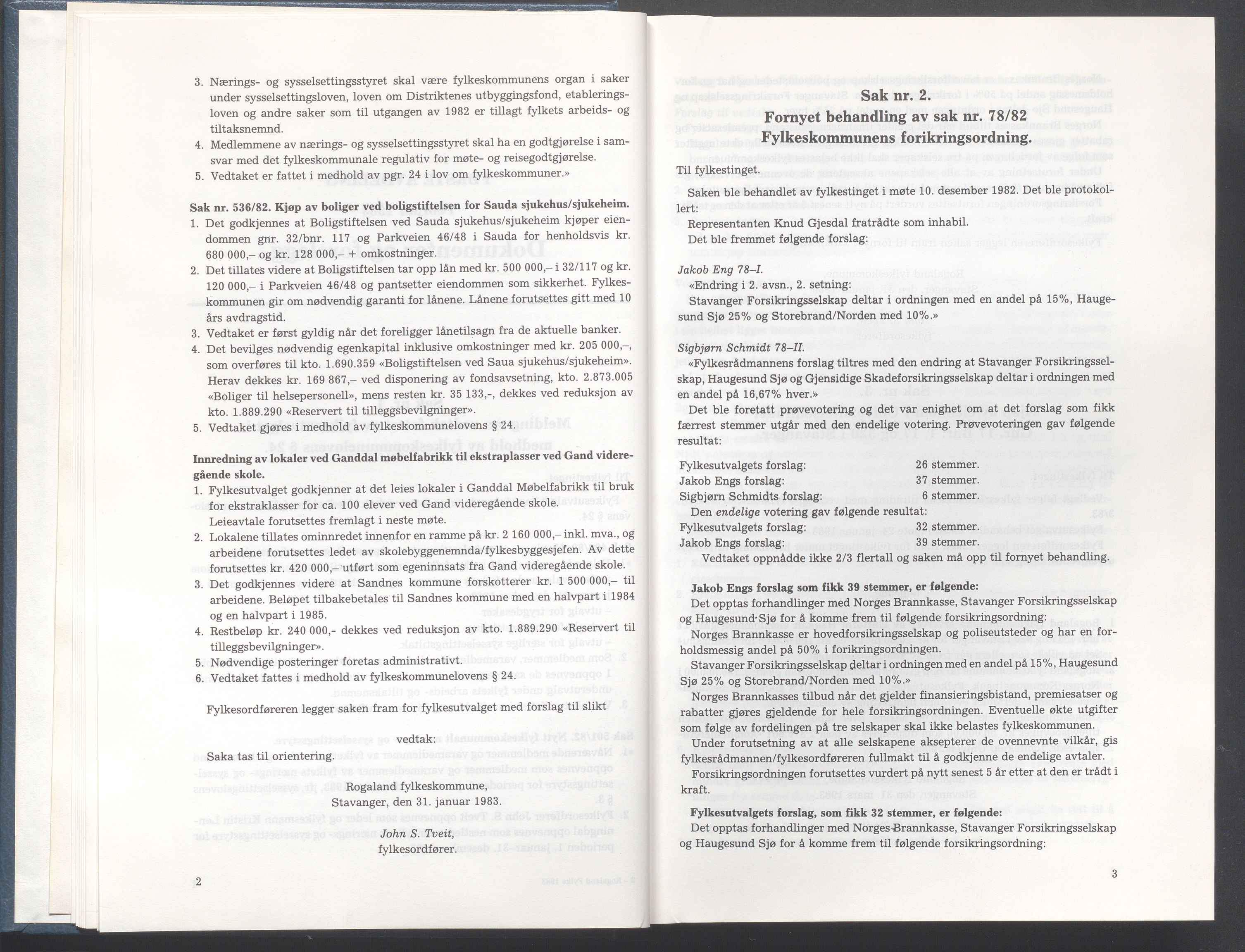 Rogaland fylkeskommune - Fylkesrådmannen , IKAR/A-900/A/Aa/Aaa/L0103: Møtebok , 1983, s. 2-3