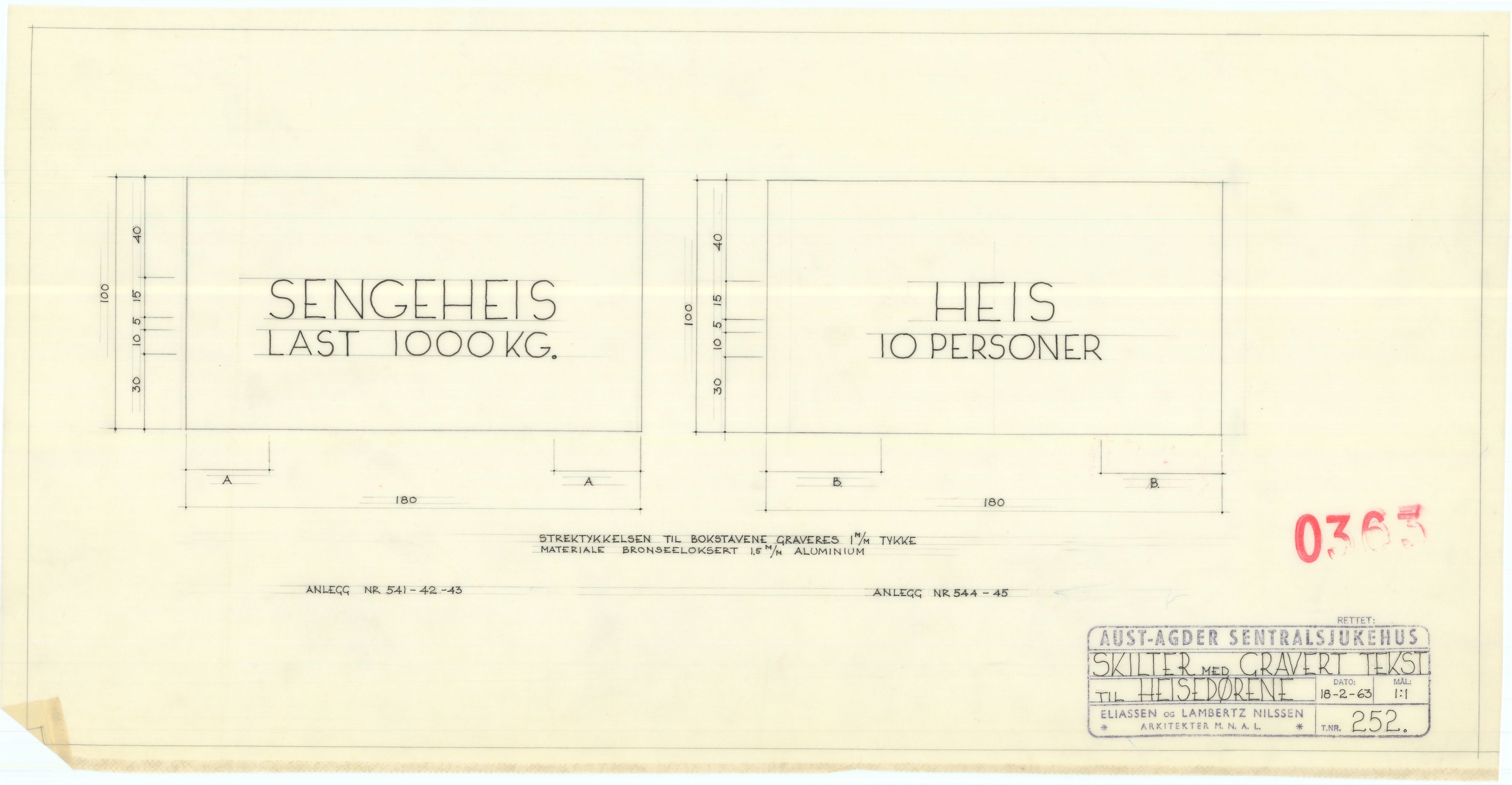 Eliassen og Lambertz-Nilssen Arkitekter, AAKS/PA-2983/T/T01/L0003: Tegningskogger 0363, 1960-1966, s. 10