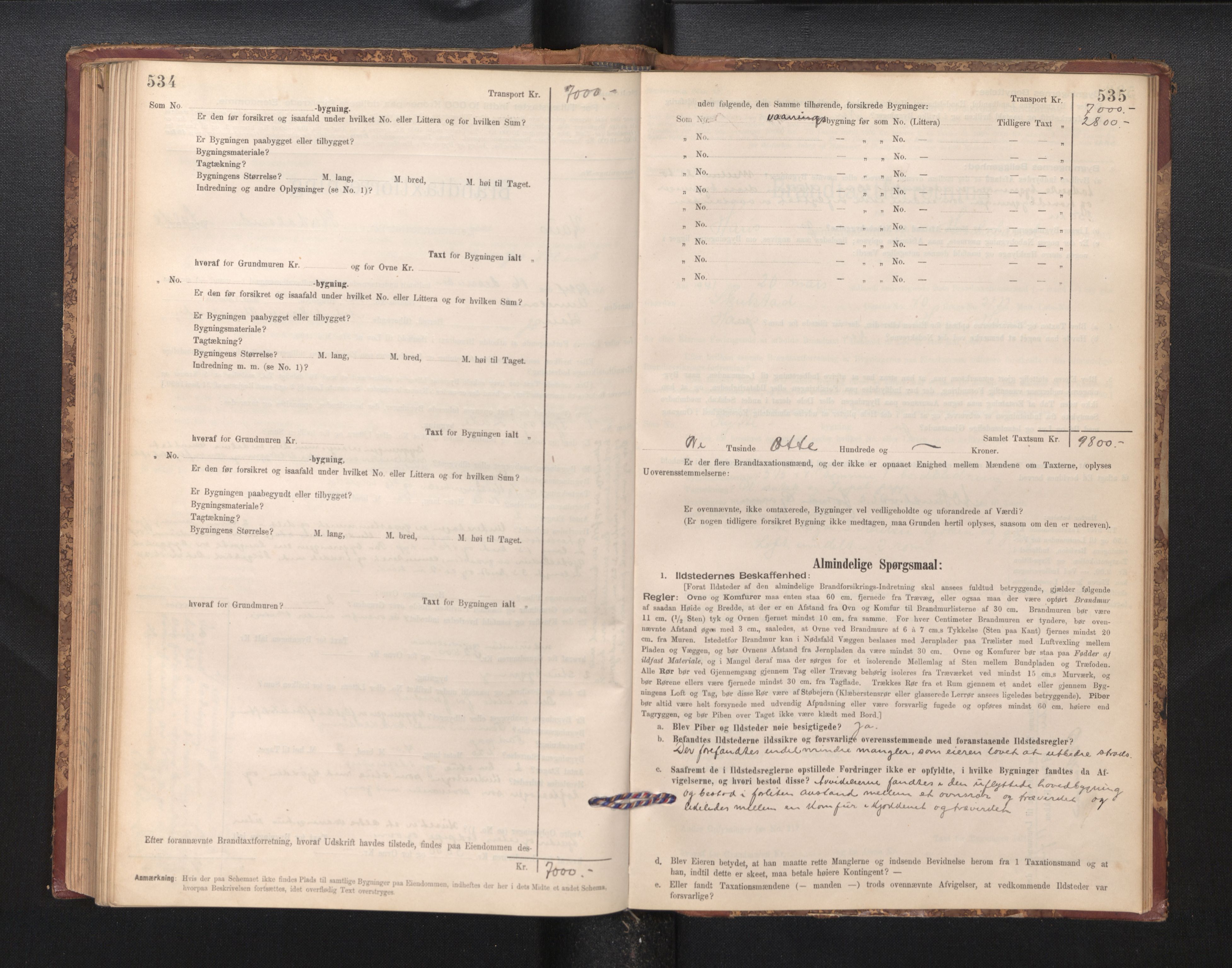 Lensmannen i Haus, SAB/A-32701/0012/L0006: Branntakstprotokoll, skjematakst, 1895-1941, s. 534-535