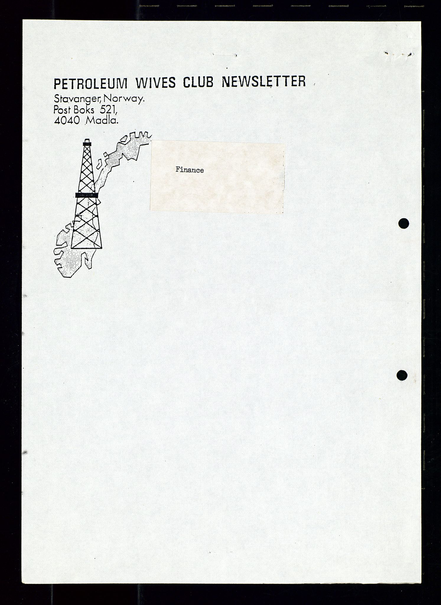 PA 1547 - Petroleum Wives Club, SAST/A-101974/X/Xa/L0002: Newsletter, 1979-1987