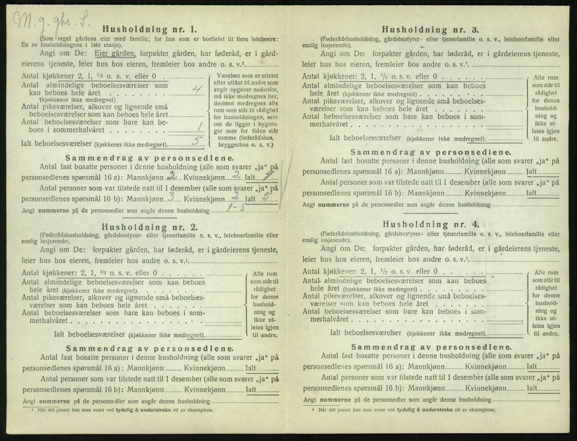 SAK, Folketelling 1920 for 0912 Vegårshei herred, 1920, s. 501