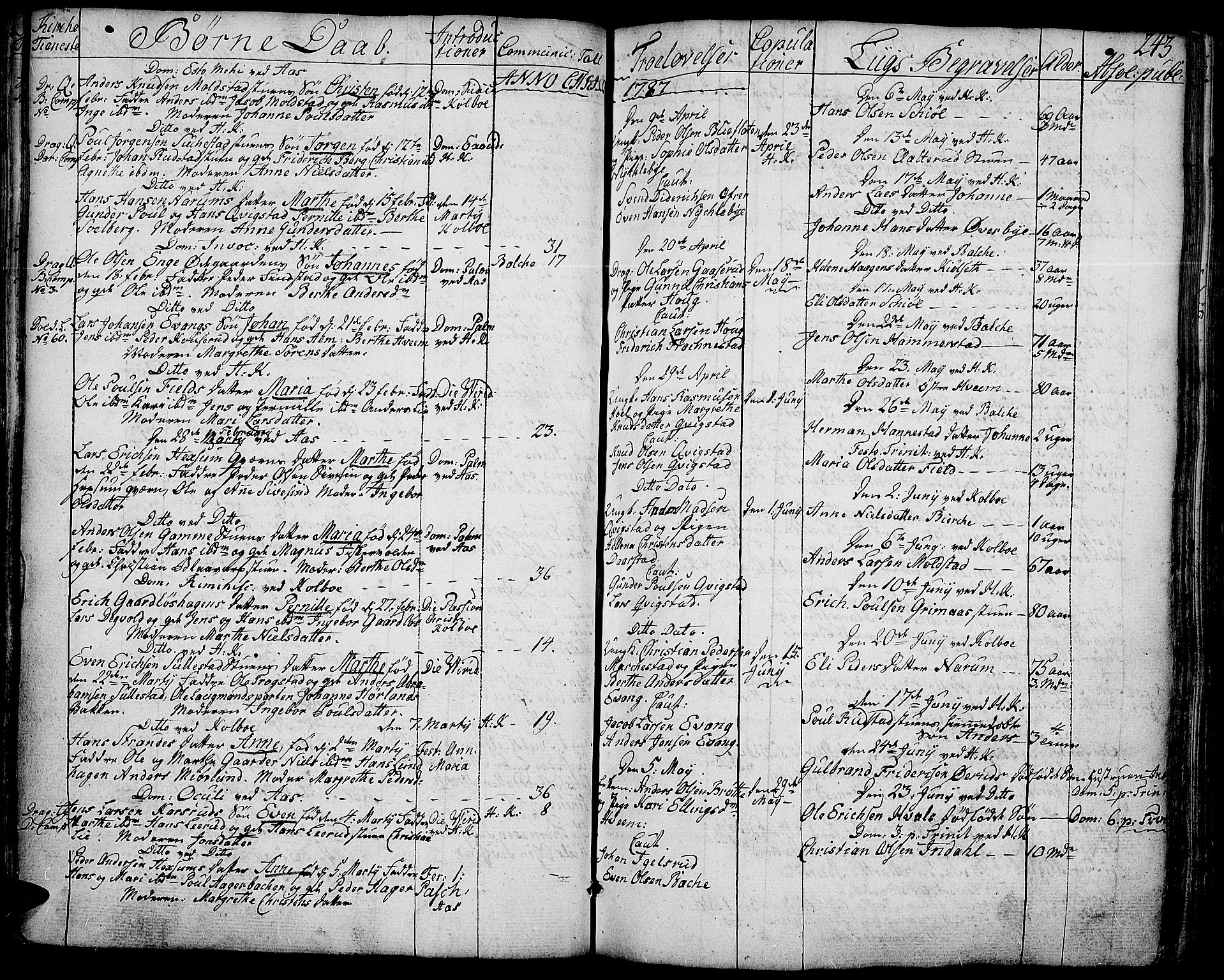 Toten prestekontor, AV/SAH-PREST-102/H/Ha/Haa/L0006: Ministerialbok nr. 6, 1773-1793, s. 243