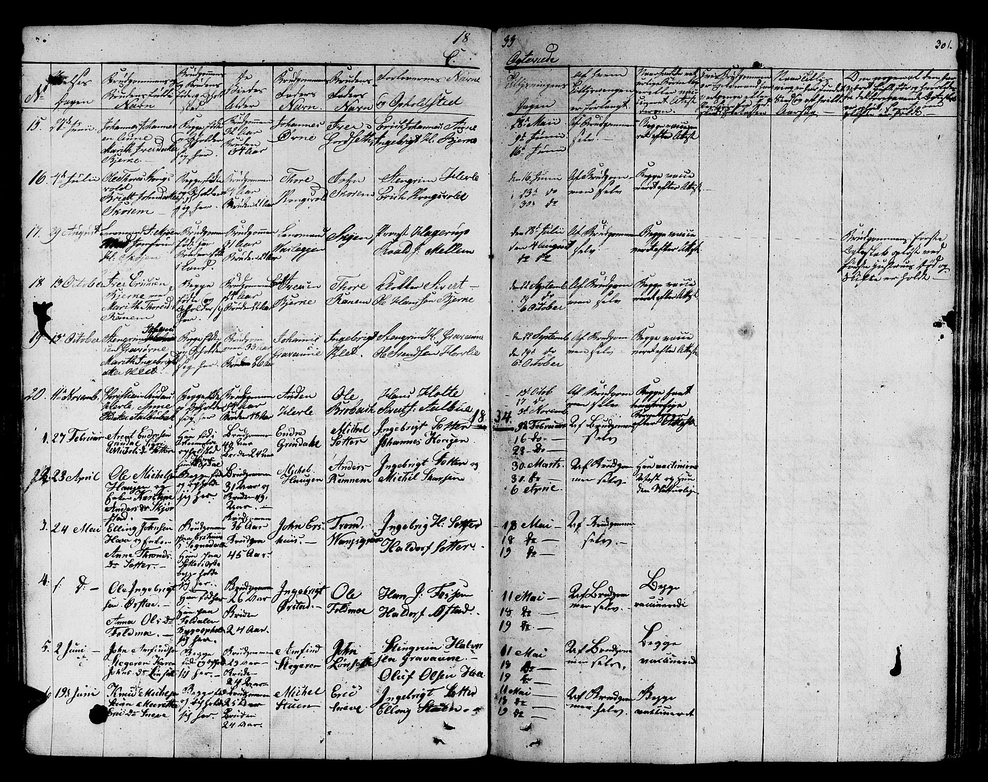 Ministerialprotokoller, klokkerbøker og fødselsregistre - Sør-Trøndelag, AV/SAT-A-1456/678/L0897: Ministerialbok nr. 678A06-07, 1821-1847, s. 301