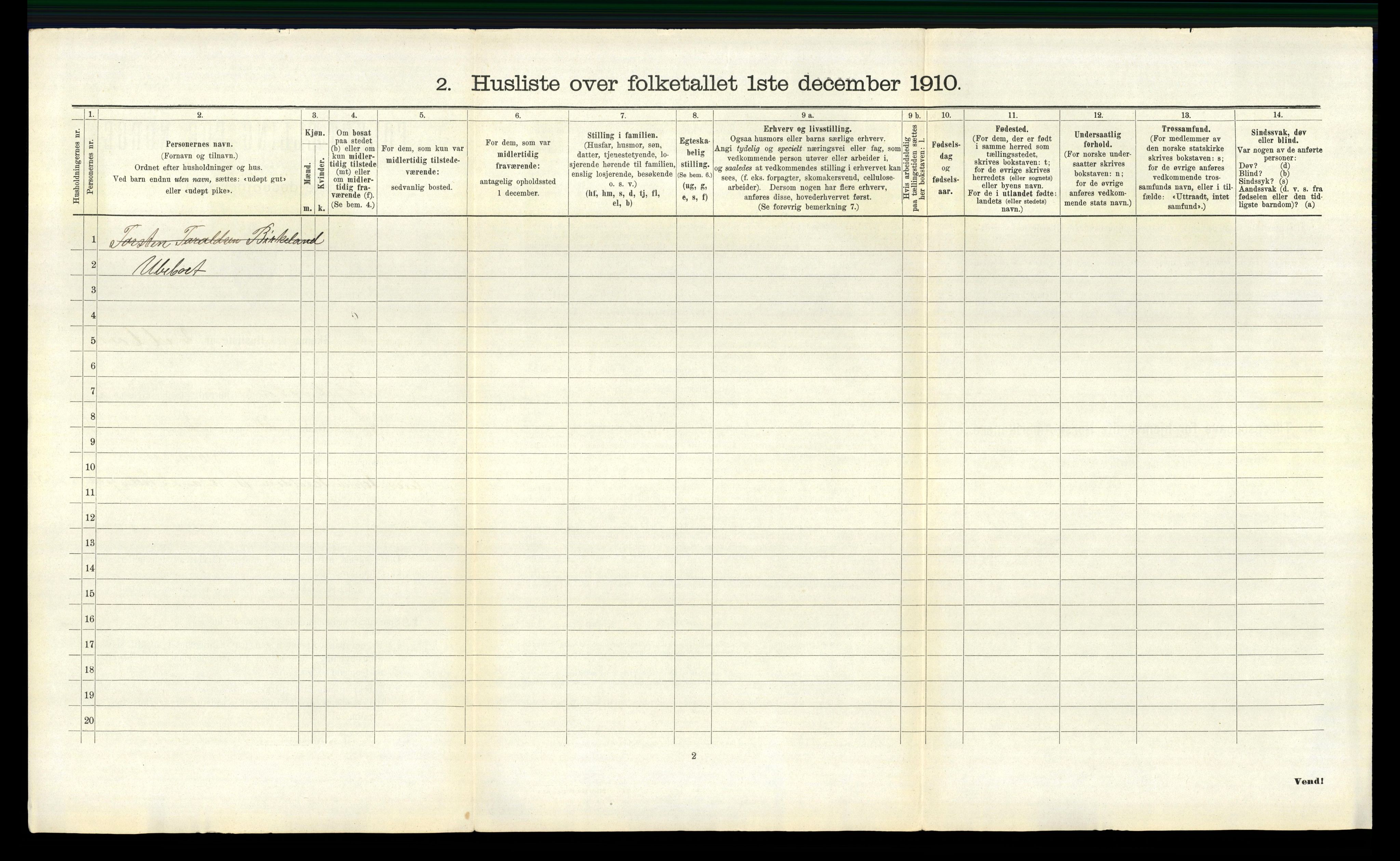 RA, Folketelling 1910 for 1034 Hægebostad herred, 1910, s. 138