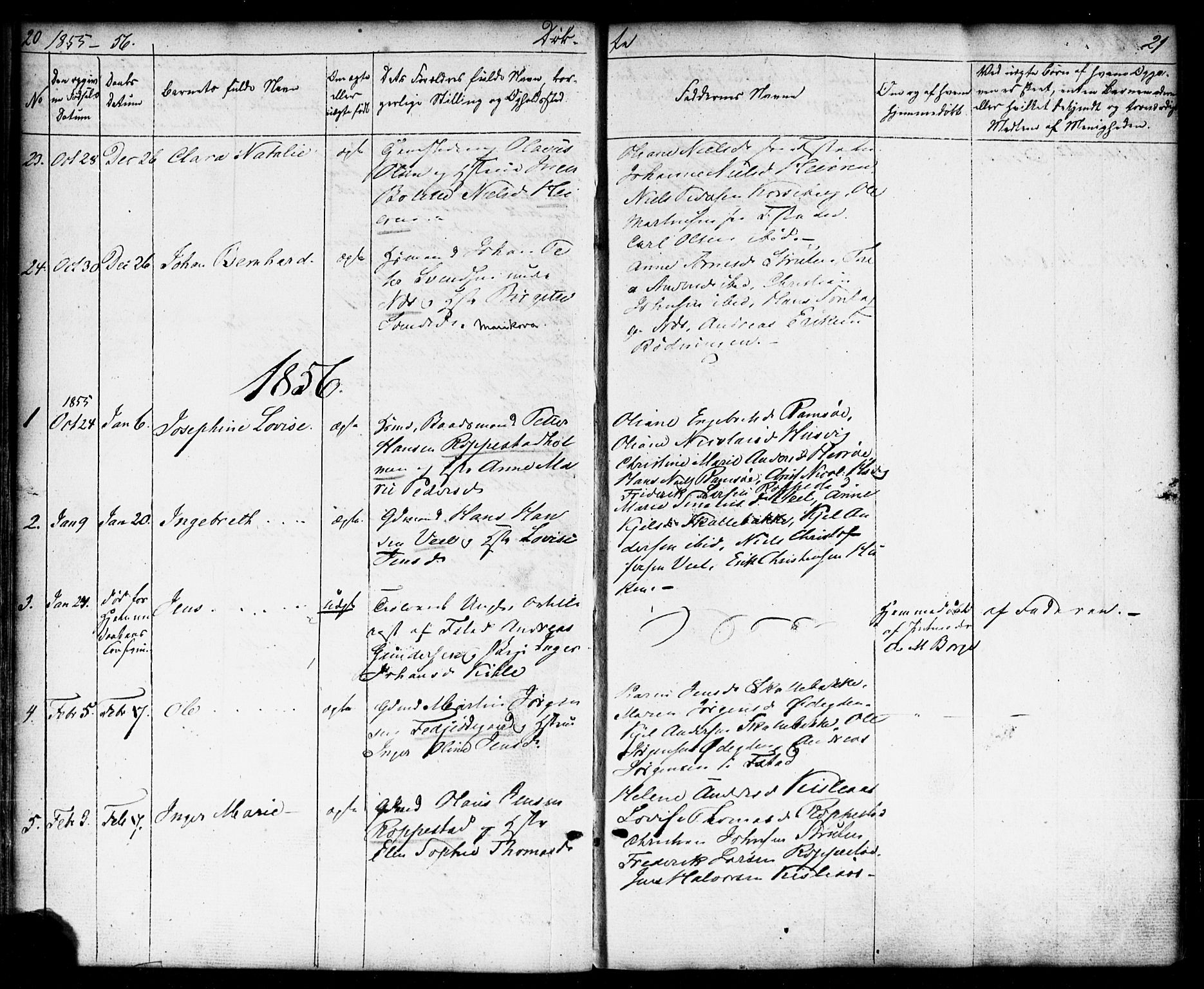 Borge prestekontor Kirkebøker, SAO/A-10903/F/Fb/L0002: Ministerialbok nr. II 2, 1853-1877, s. 20-21