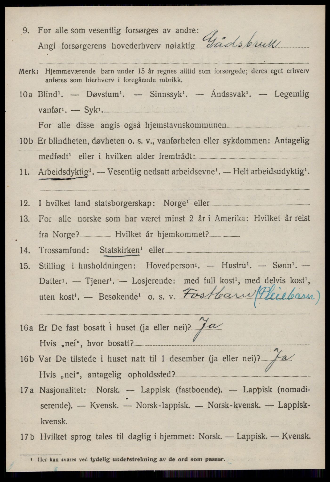 SAT, Folketelling 1920 for 1630 Å herred, 1920, s. 2345