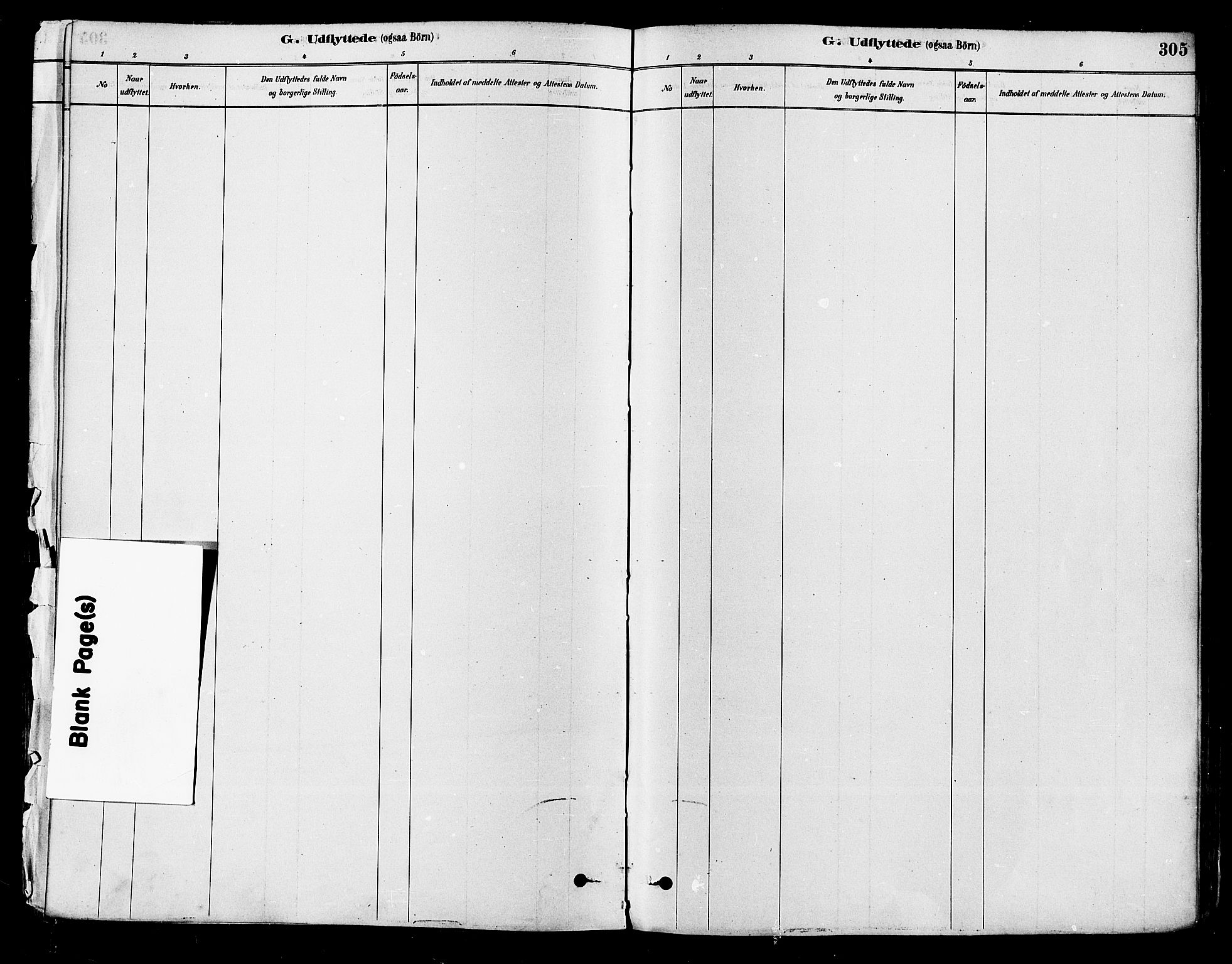 Modum kirkebøker, SAKO/A-234/F/Fa/L0011: Ministerialbok nr. 11, 1877-1889, s. 305