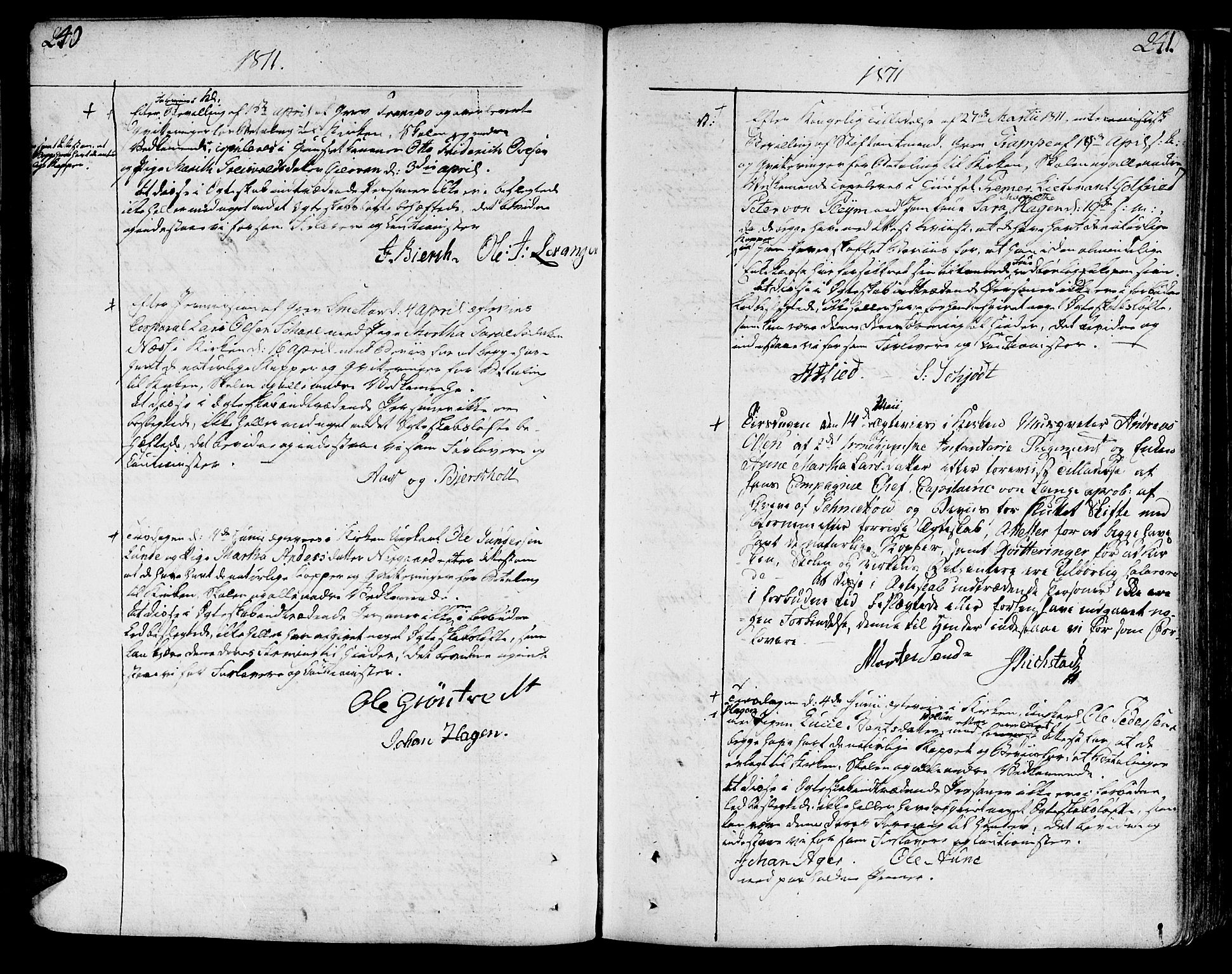 Ministerialprotokoller, klokkerbøker og fødselsregistre - Sør-Trøndelag, SAT/A-1456/602/L0105: Ministerialbok nr. 602A03, 1774-1814, s. 240-241