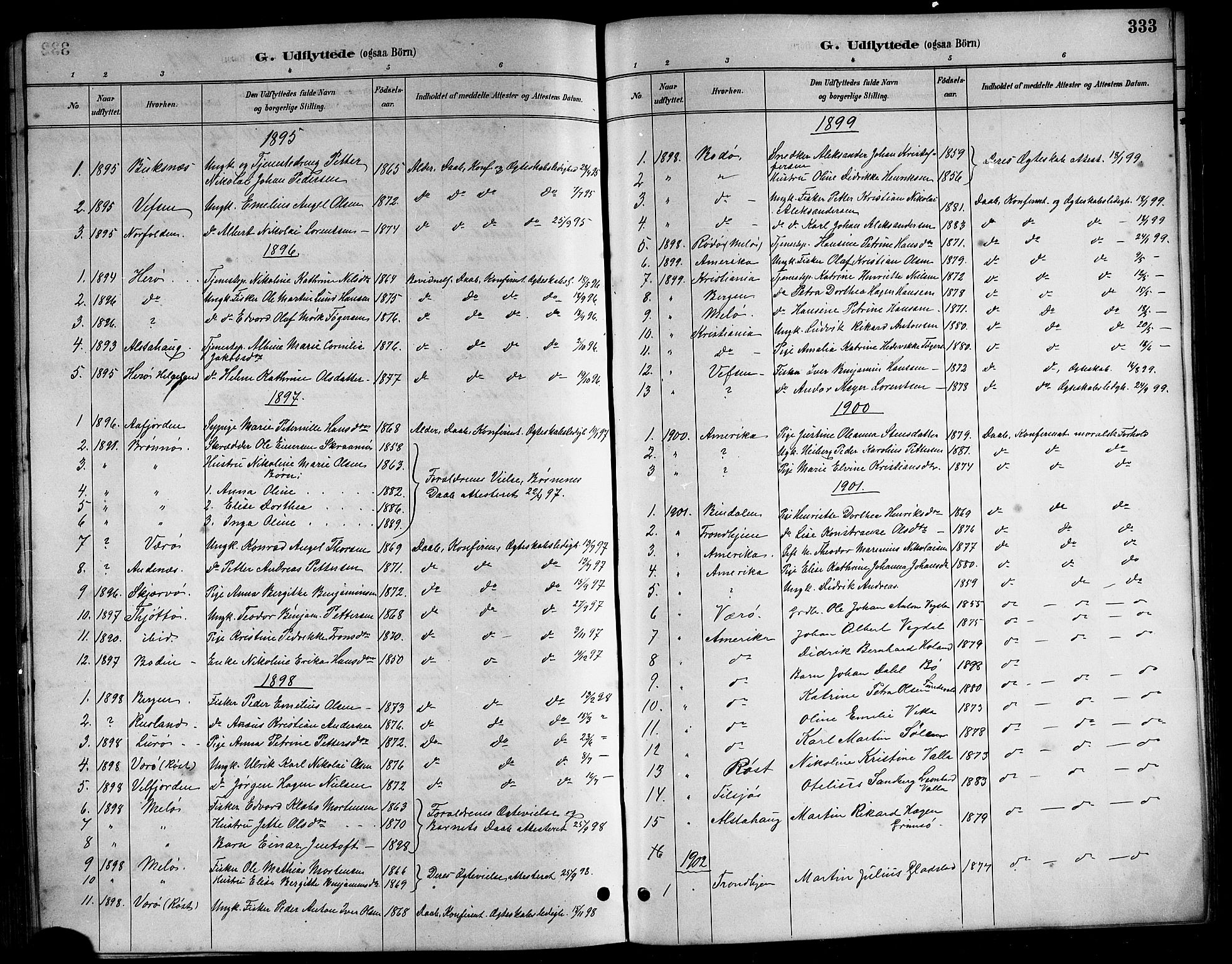 Ministerialprotokoller, klokkerbøker og fødselsregistre - Nordland, AV/SAT-A-1459/816/L0253: Klokkerbok nr. 816C03, 1886-1905, s. 333