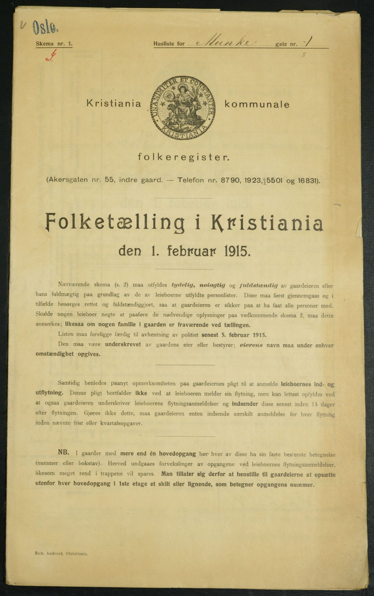 OBA, Kommunal folketelling 1.2.1915 for Kristiania, 1915, s. 67380