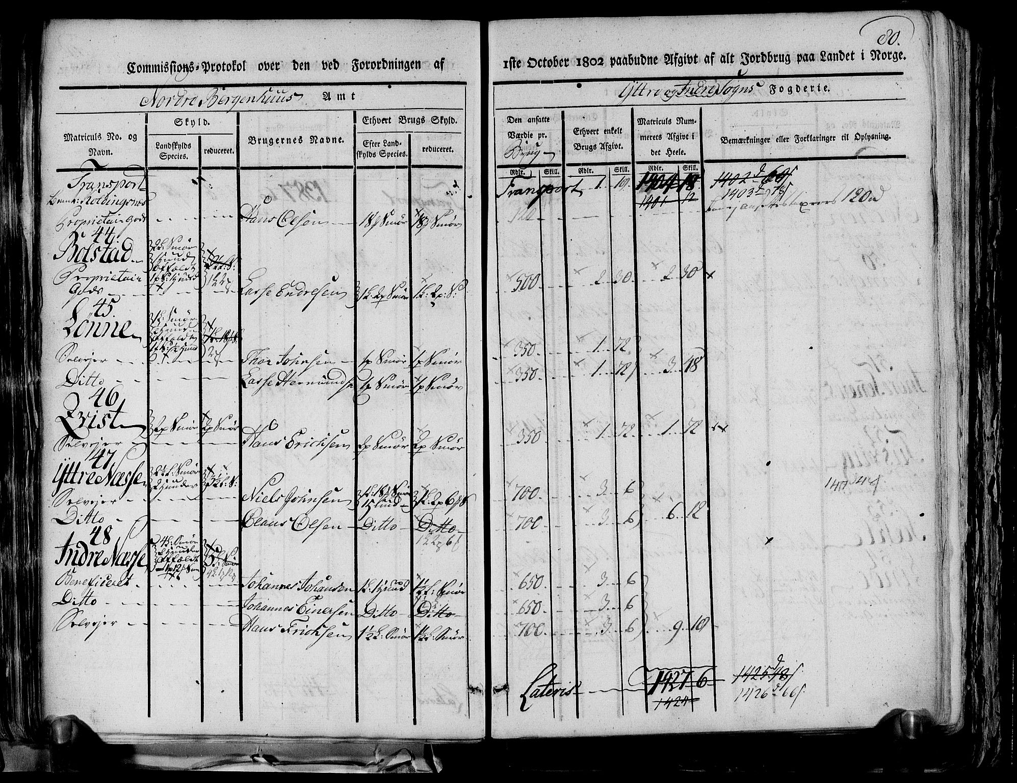 Rentekammeret inntil 1814, Realistisk ordnet avdeling, AV/RA-EA-4070/N/Ne/Nea/L0116: og 0117: Ytre og Indre Sogn fogderi. Kommisjonsprotokoller, 1803, s. 87