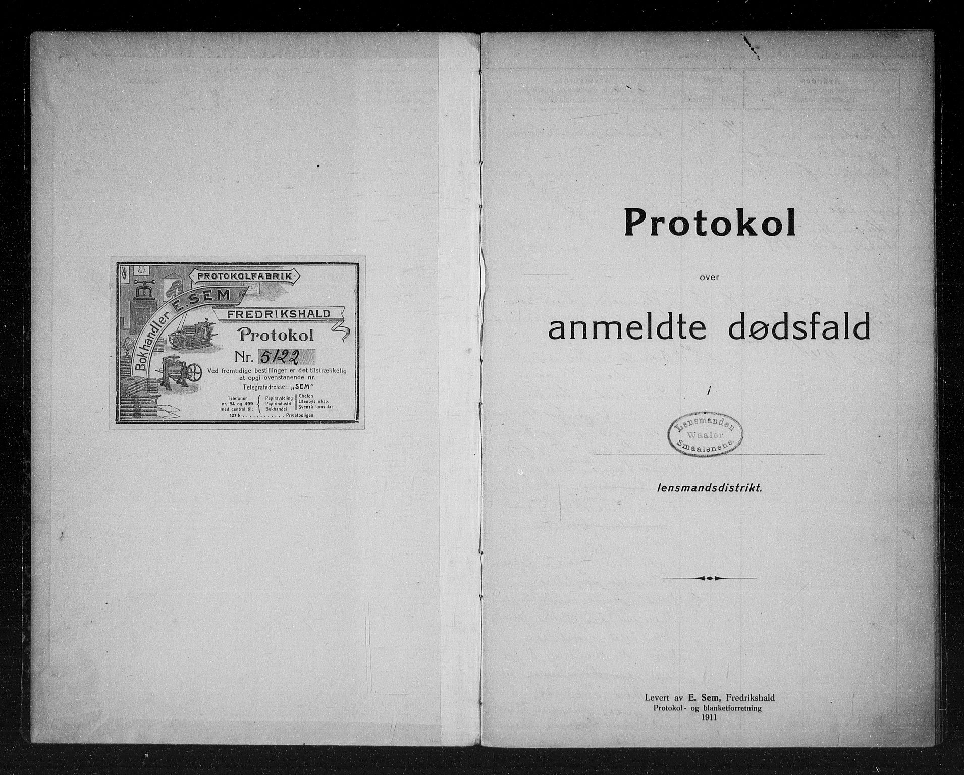 Våler lensmannskontor, SAO/A-10014/H/Ha/L0003: Dødsfallsprotokoll, 1915-1923