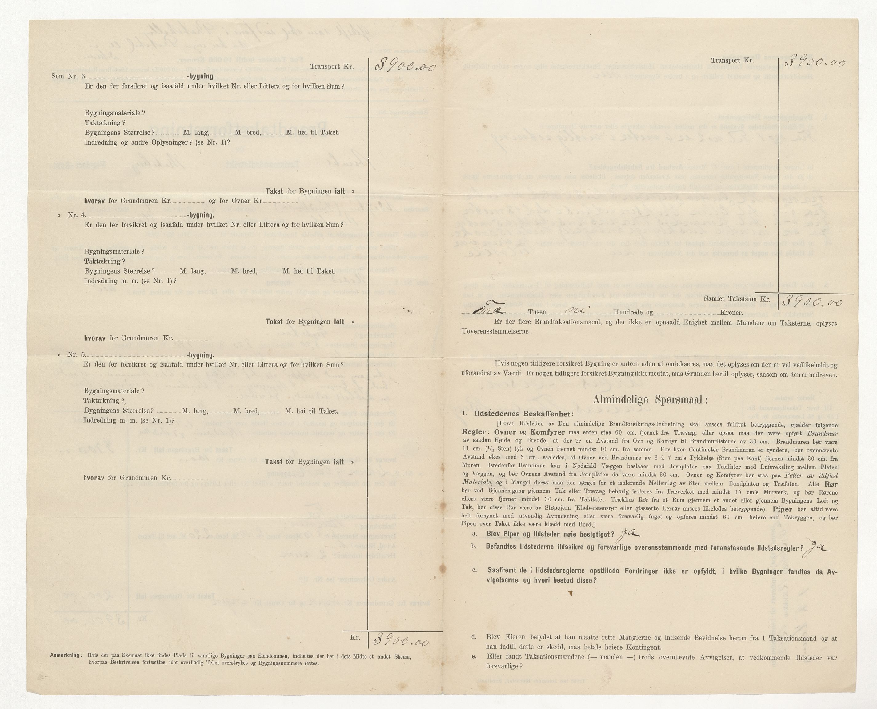 Bamble lensmannskontor, AV/SAKO-A-552/Y/Yg/Ygb/L0004: Skjematakstprotokoll, 1912-1920