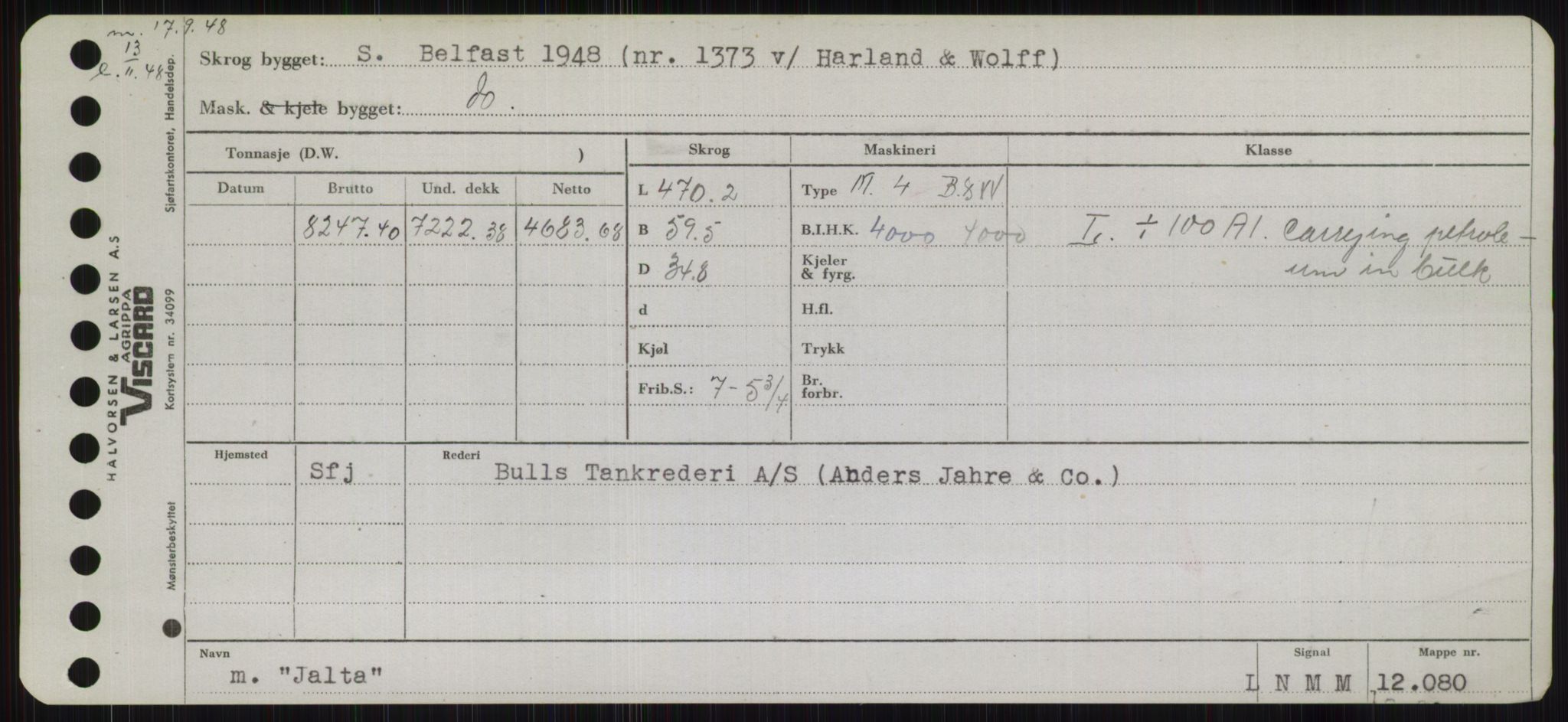 Sjøfartsdirektoratet med forløpere, Skipsmålingen, RA/S-1627/H/Hb/L0003: Fartøy, I-N, s. 33