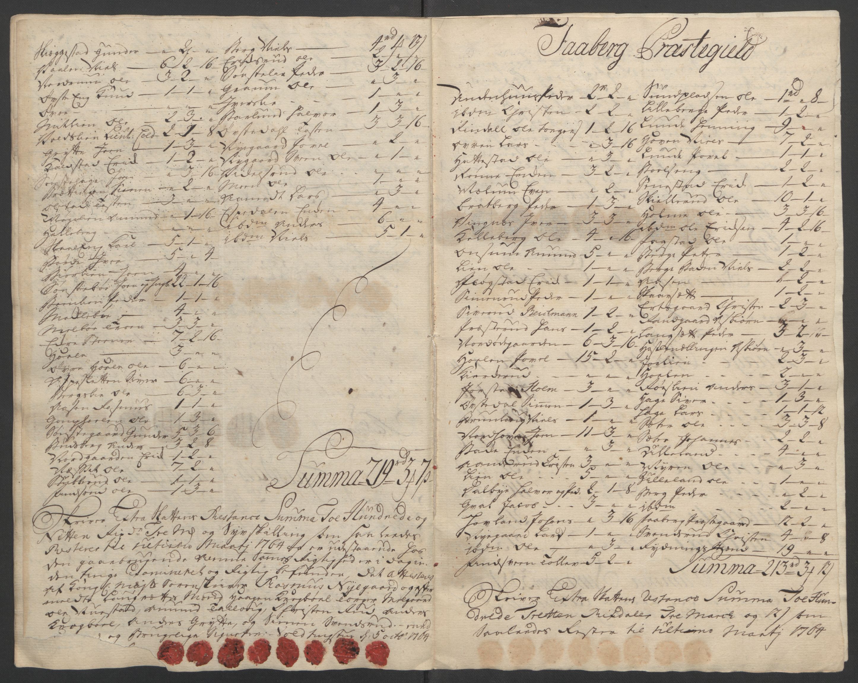 Rentekammeret inntil 1814, Reviderte regnskaper, Fogderegnskap, RA/EA-4092/R17/L1266: Ekstraskatten Gudbrandsdal, 1762-1766, s. 457