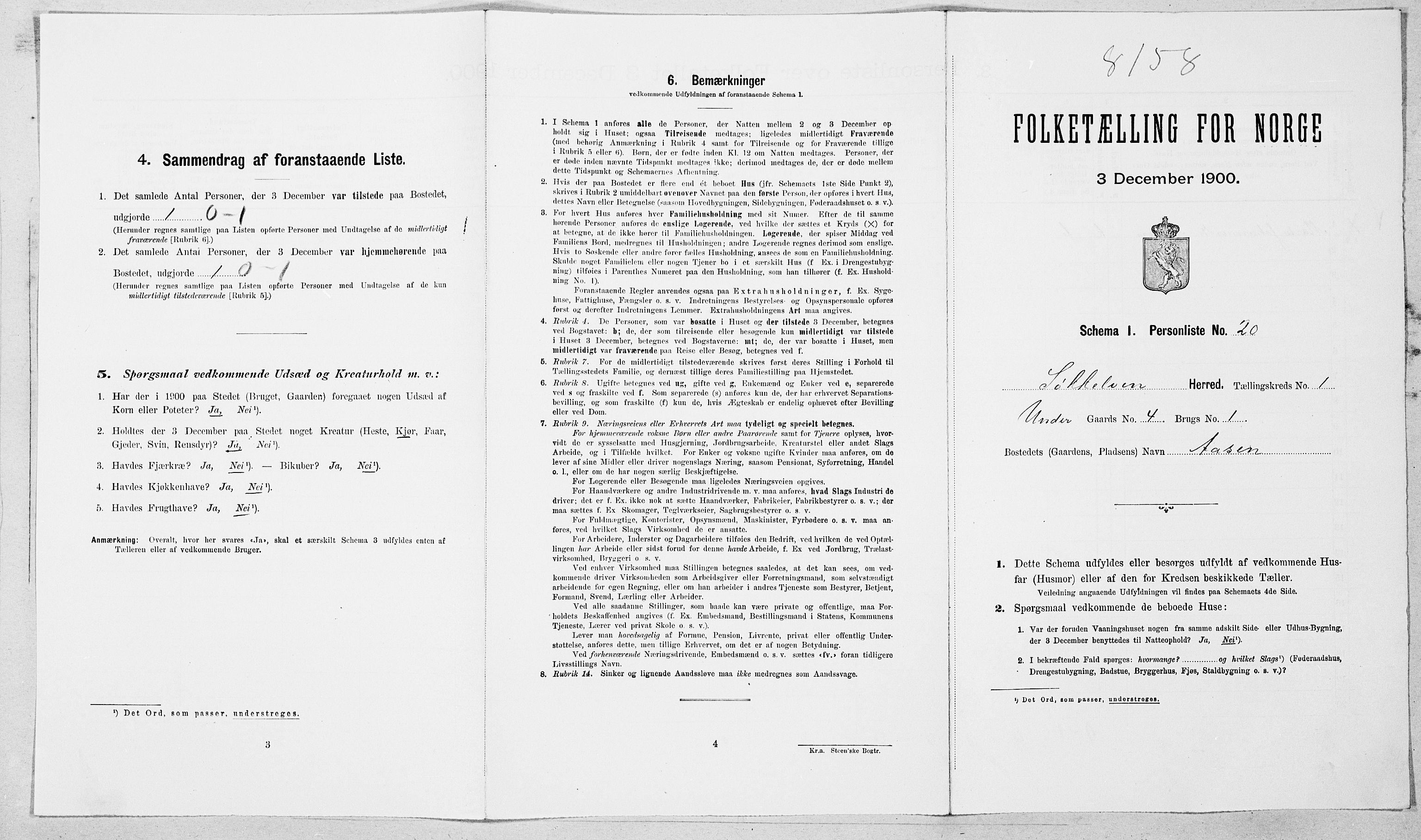SAT, Folketelling 1900 for 1528 Sykkylven herred, 1900, s. 96
