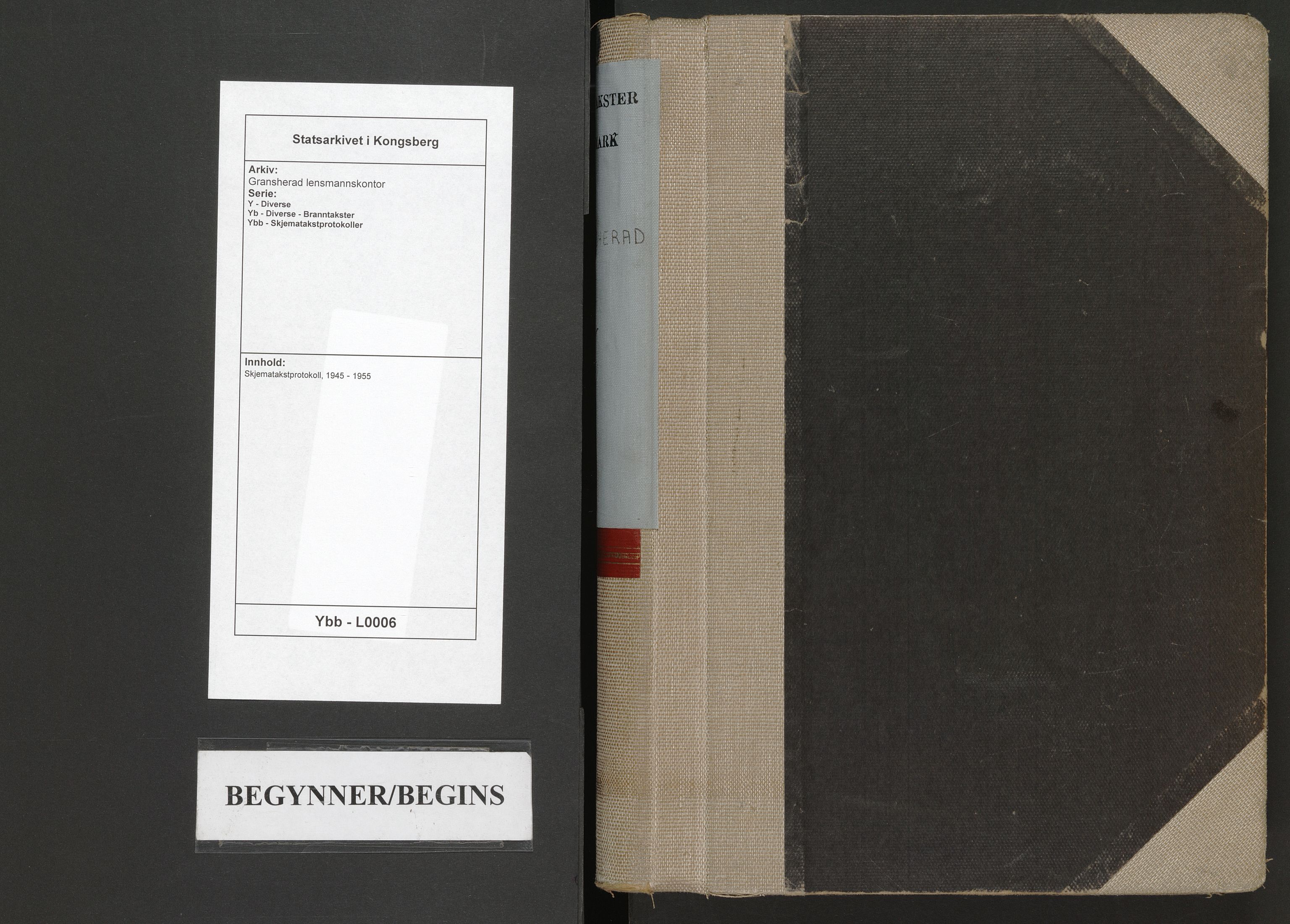 Gransherad lensmannskontor, AV/SAKO-A-557/Y/Yb/Ybb/L0006: Skjematakstprotokoll, 1945-1955
