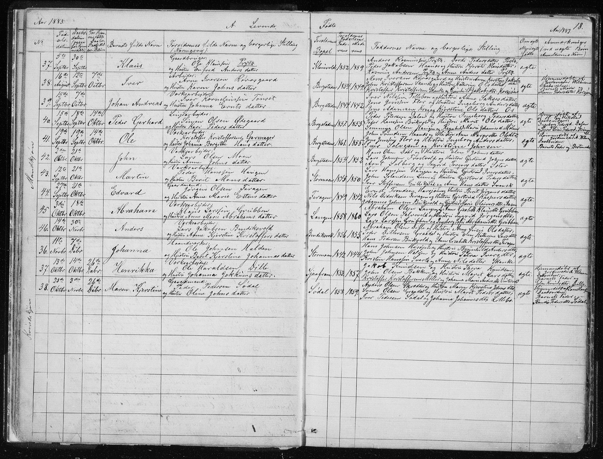 Ministerialprotokoller, klokkerbøker og fødselsregistre - Sør-Trøndelag, AV/SAT-A-1456/681/L0940: Klokkerbok nr. 681C04, 1880-1895, s. 18