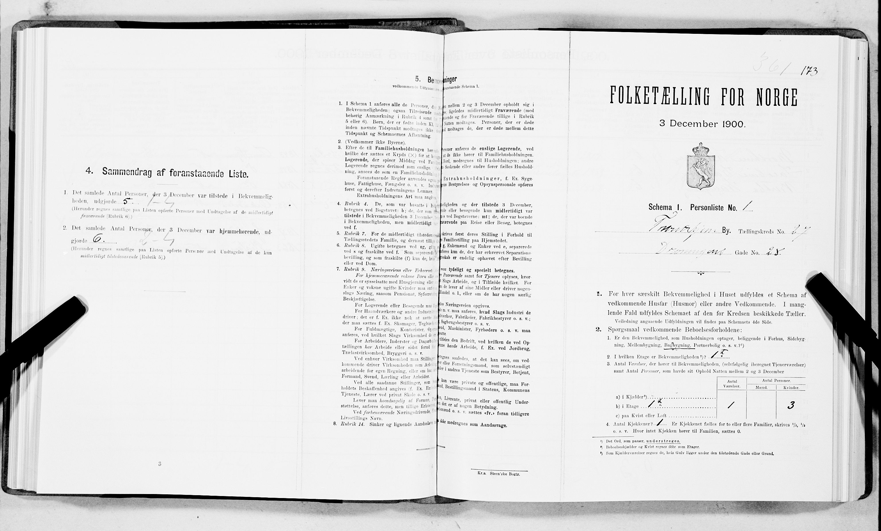 SAT, Folketelling 1900 for 1601 Trondheim kjøpstad, 1900, s. 4181