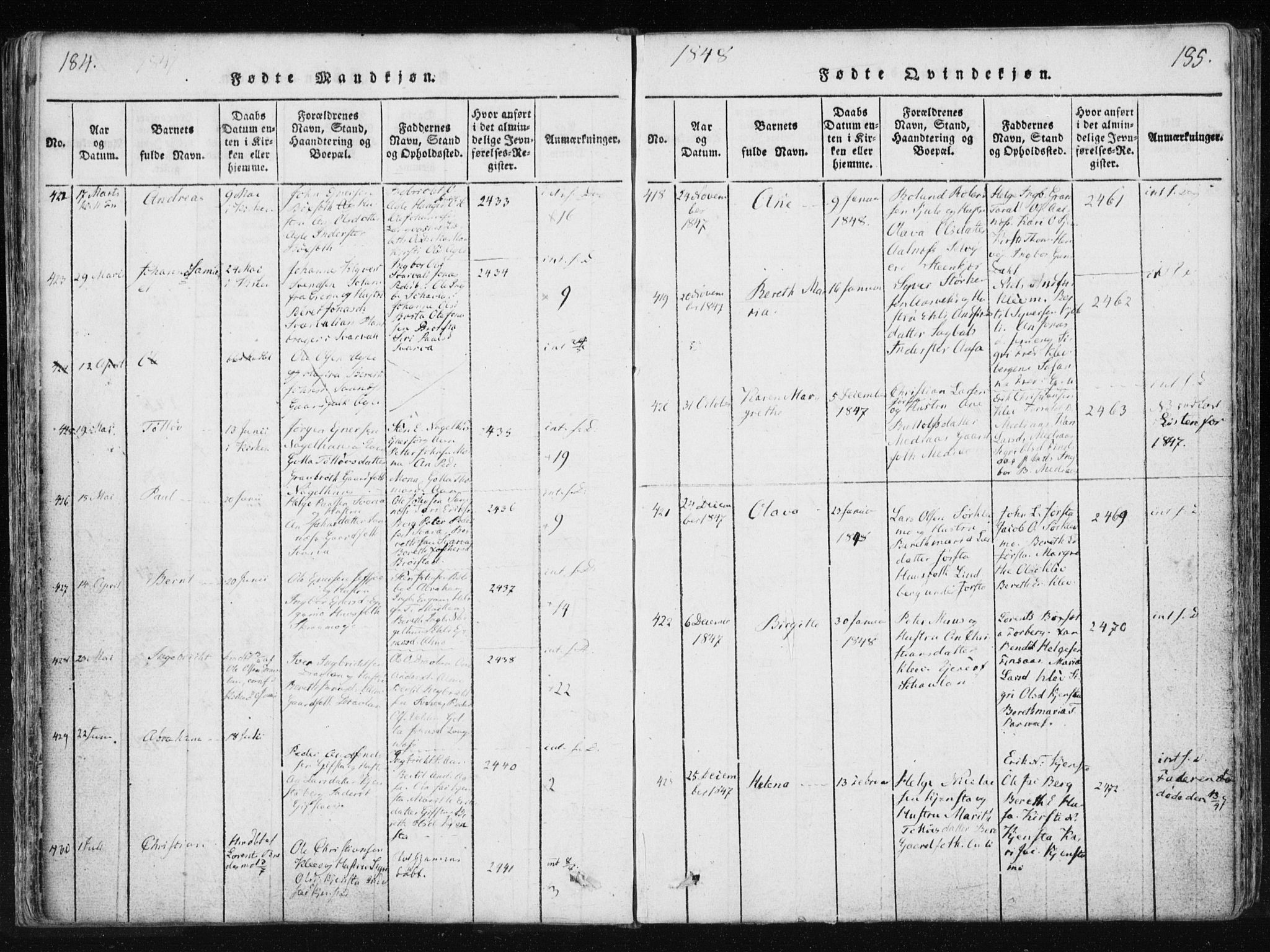 Ministerialprotokoller, klokkerbøker og fødselsregistre - Nord-Trøndelag, AV/SAT-A-1458/749/L0469: Ministerialbok nr. 749A03, 1817-1857, s. 184-185
