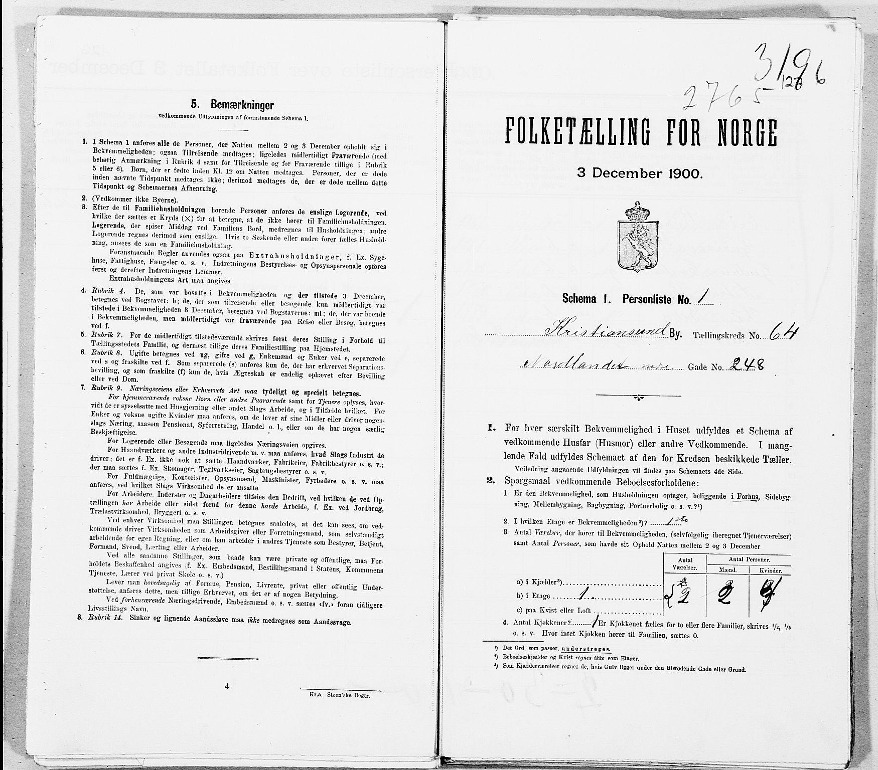 SAT, Folketelling 1900 for 1503 Kristiansund kjøpstad, 1900, s. 7878