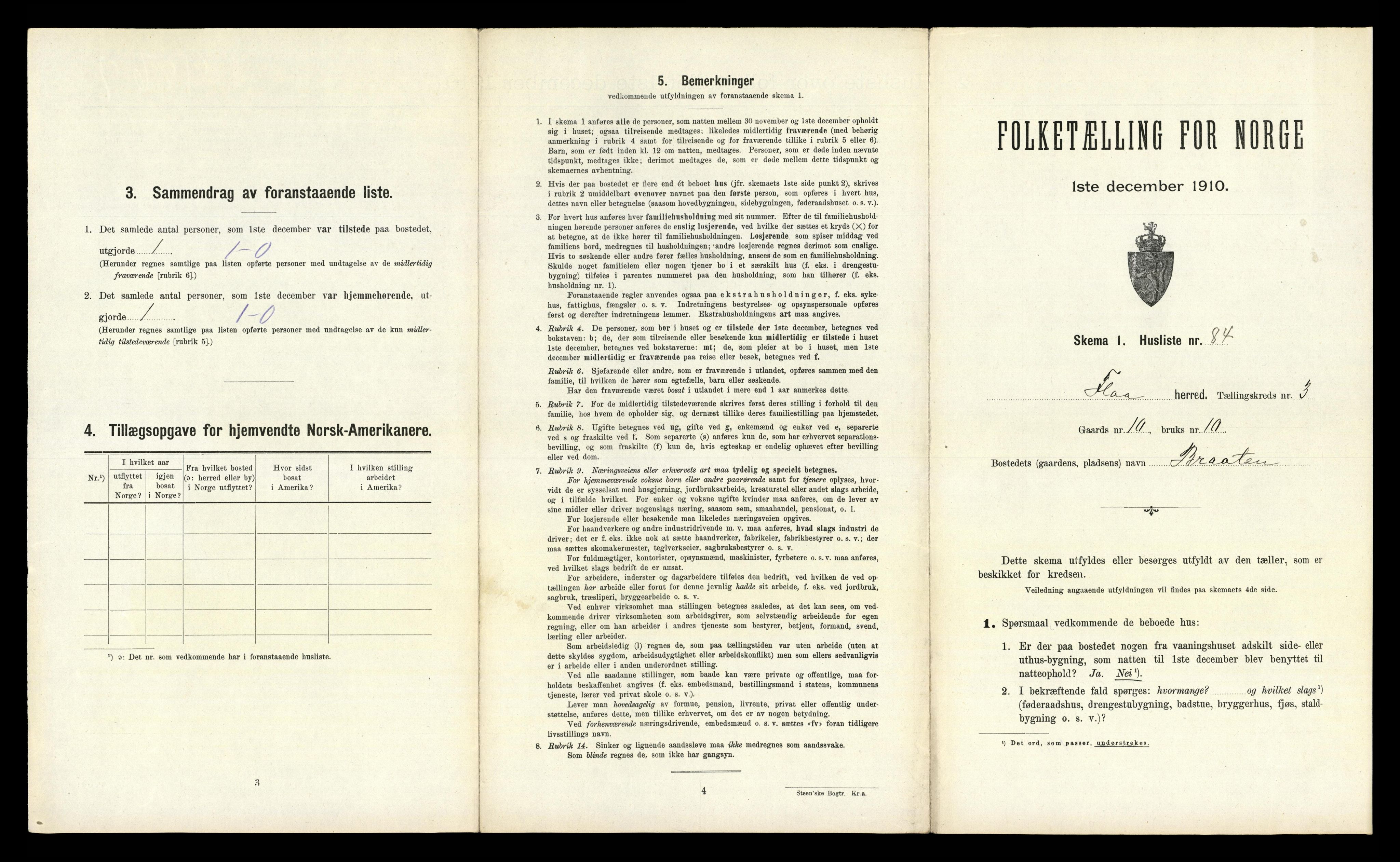 RA, Folketelling 1910 for 0615 Flå herred, 1910, s. 374