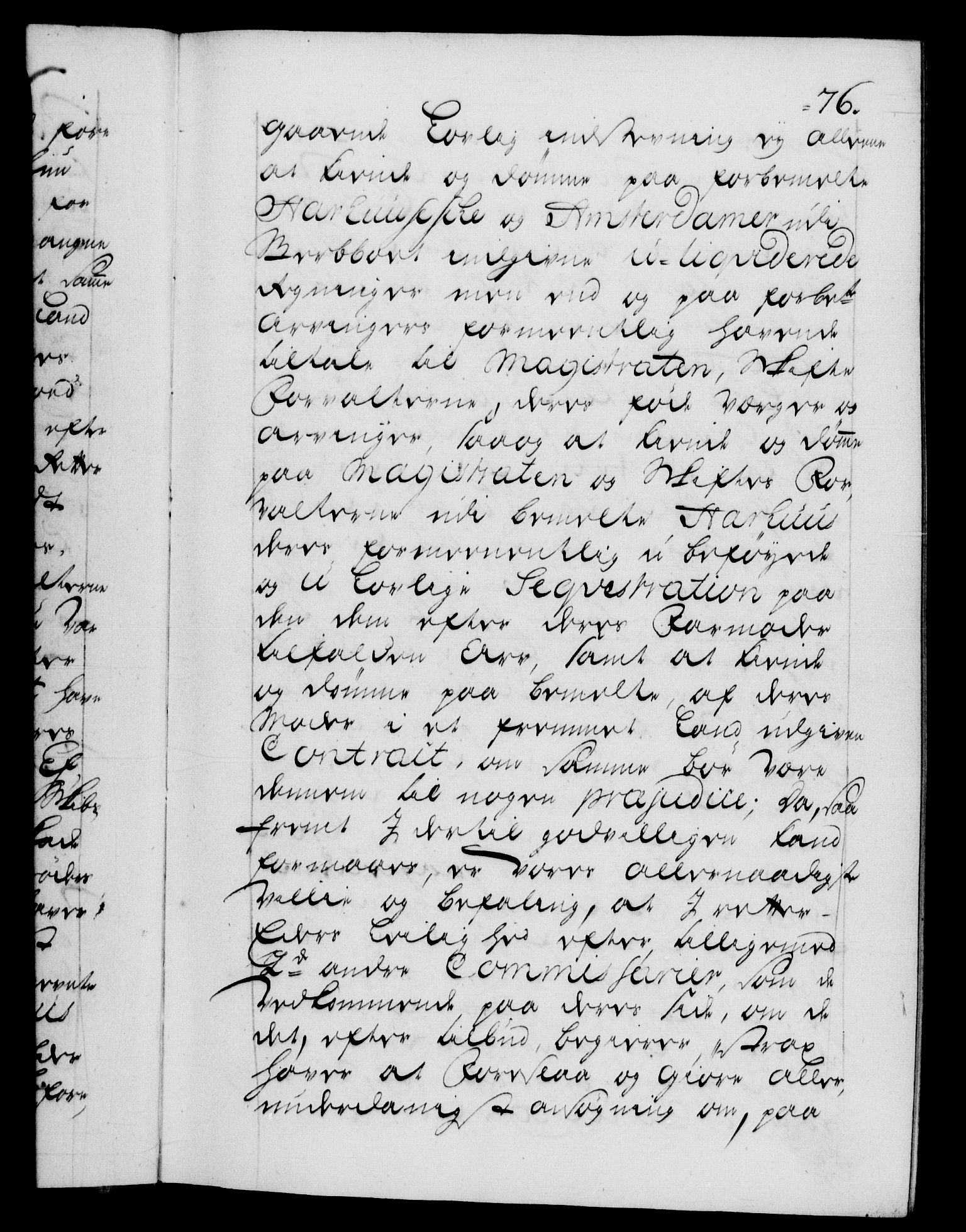 Danske Kanselli 1572-1799, AV/RA-EA-3023/F/Fc/Fca/Fcab/L0024: Norske tegnelser, 1728-1730, s. 76a