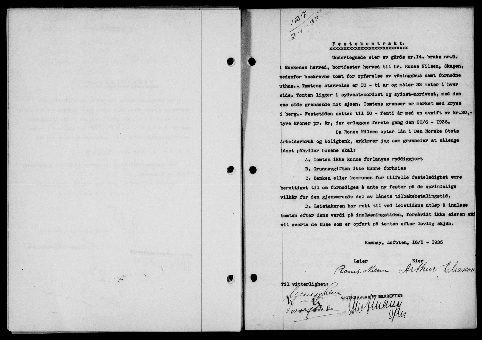 Lofoten sorenskriveri, SAT/A-0017/1/2/2C/L0032b: Pantebok nr. 32b, 1935-1935, Tingl.dato: 02.11.1935