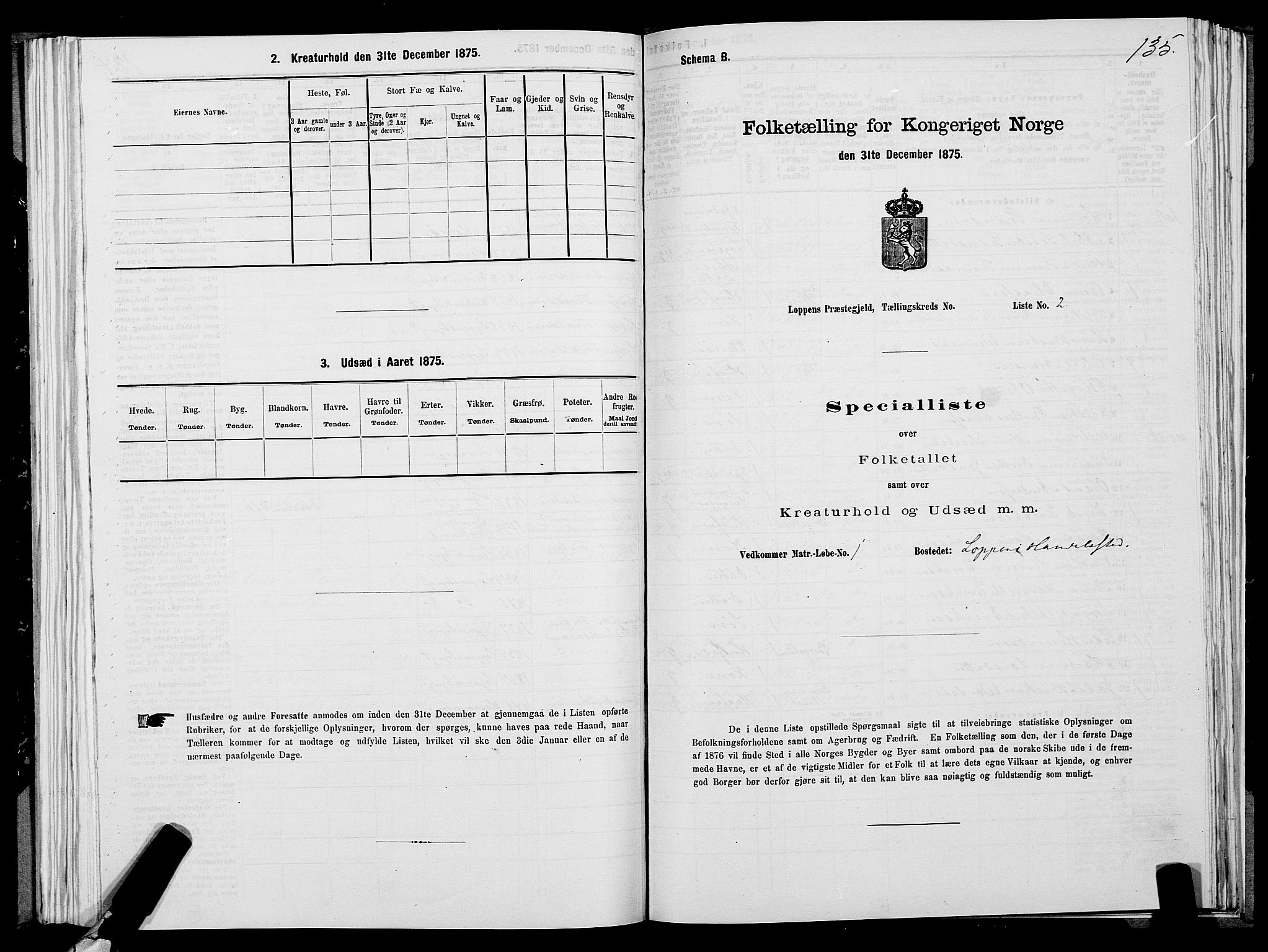 SATØ, Folketelling 1875 for 2014P Loppa prestegjeld, 1875, s. 2135