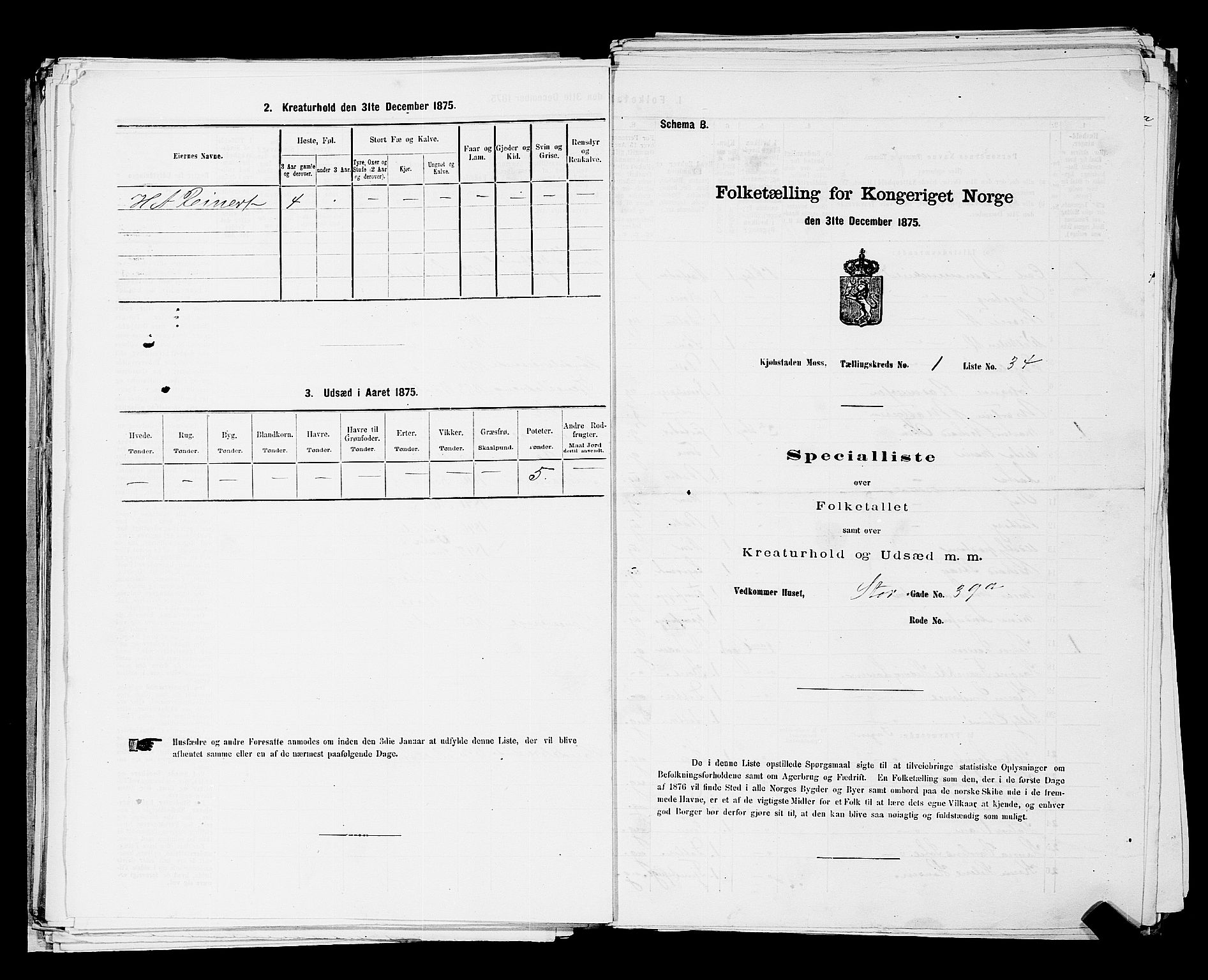 RA, Folketelling 1875 for 0104B Moss prestegjeld, Moss kjøpstad, 1875, s. 77