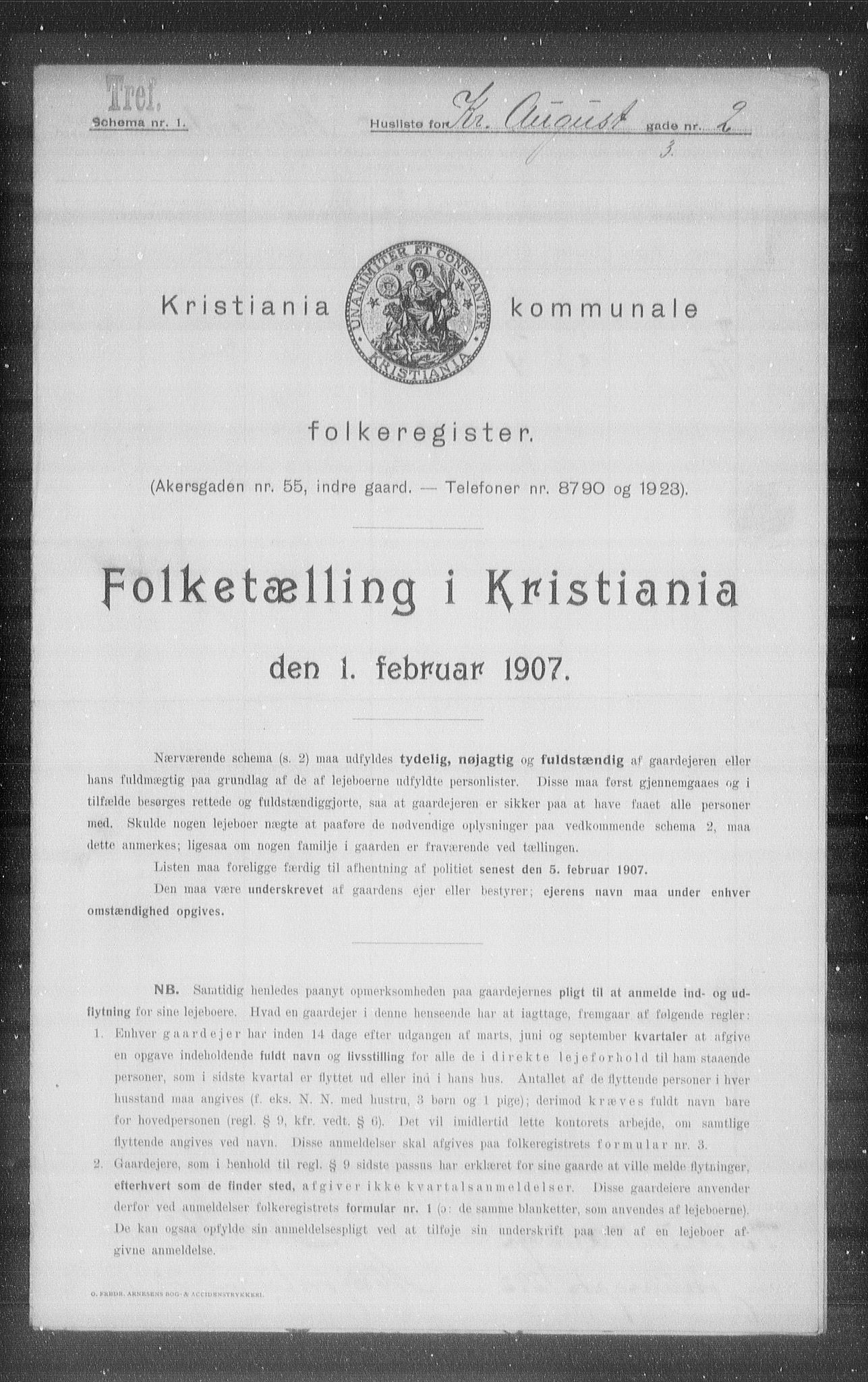 OBA, Kommunal folketelling 1.2.1907 for Kristiania kjøpstad, 1907, s. 27570