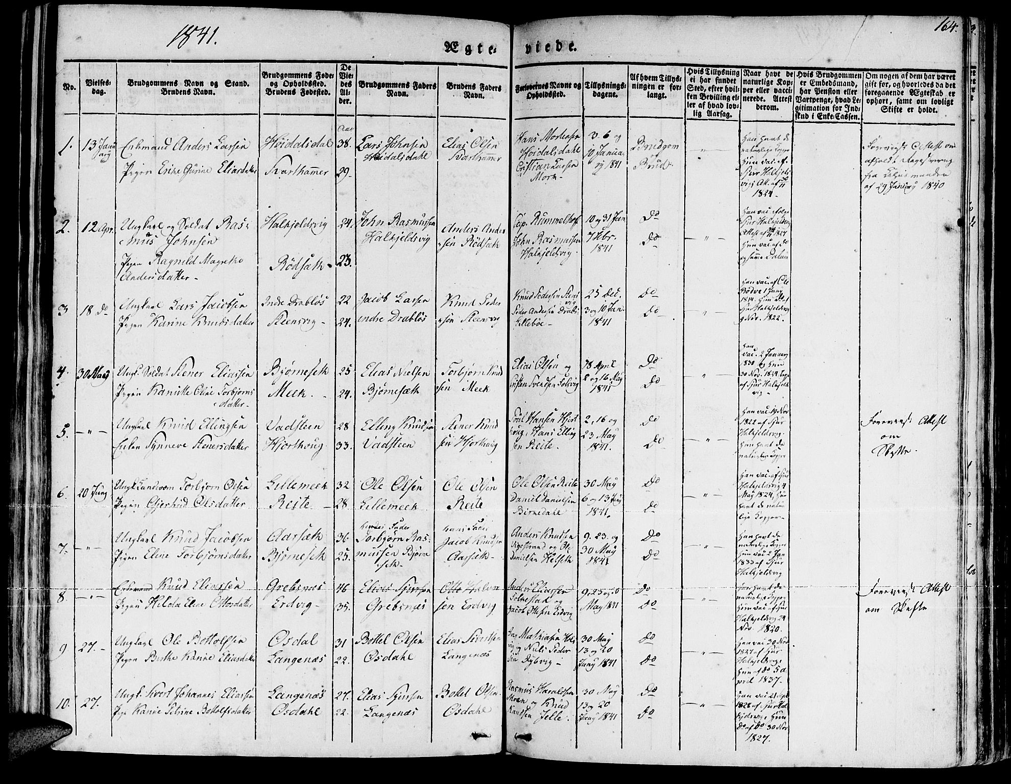 Ministerialprotokoller, klokkerbøker og fødselsregistre - Møre og Romsdal, AV/SAT-A-1454/511/L0139: Ministerialbok nr. 511A06, 1831-1850, s. 164