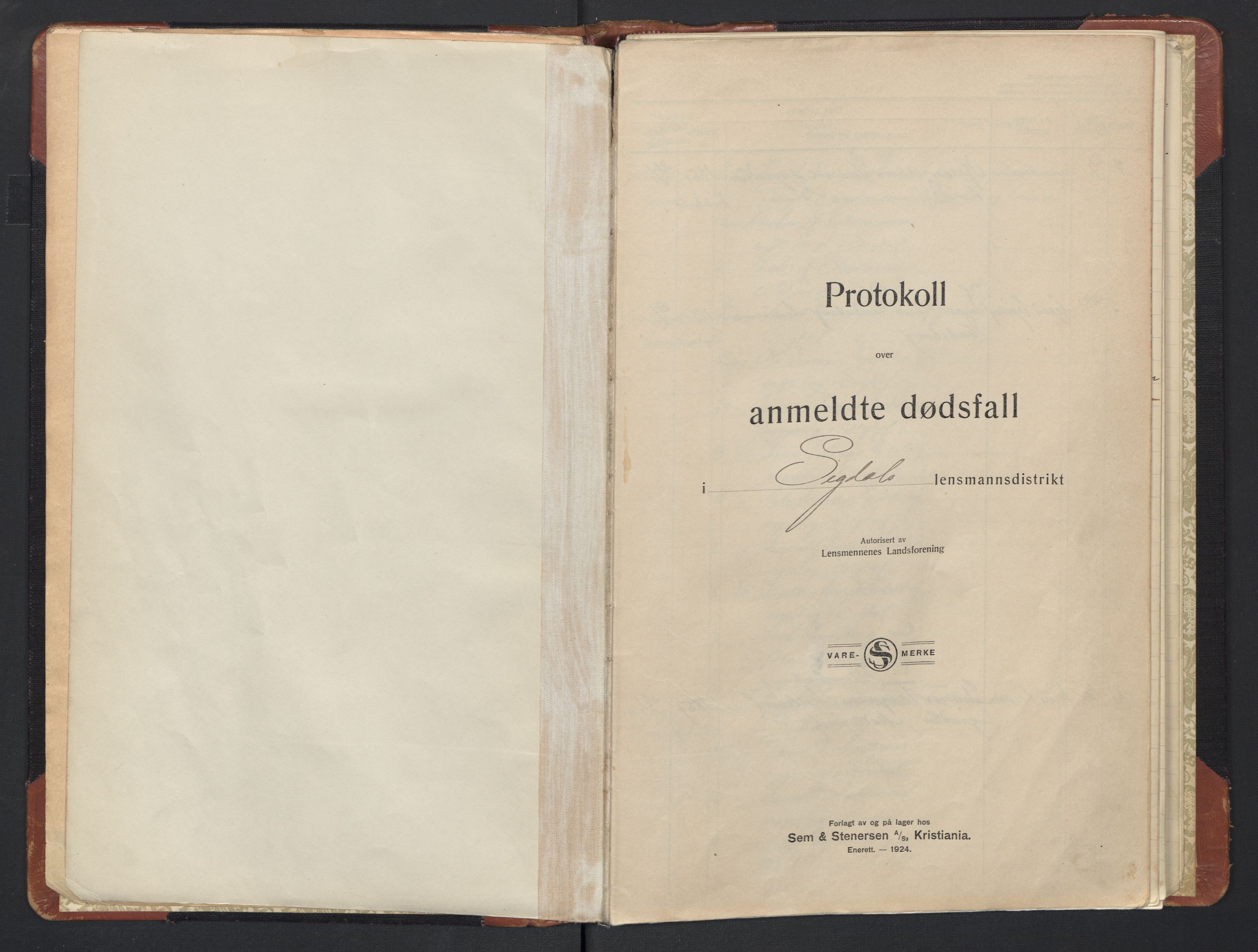 Sigdal lensmannskontor, SAKO/A-515/H/Ha/L0004/0001: Dødsfallsprotokoll / Dødsfallsprotokoll, 1927-1933