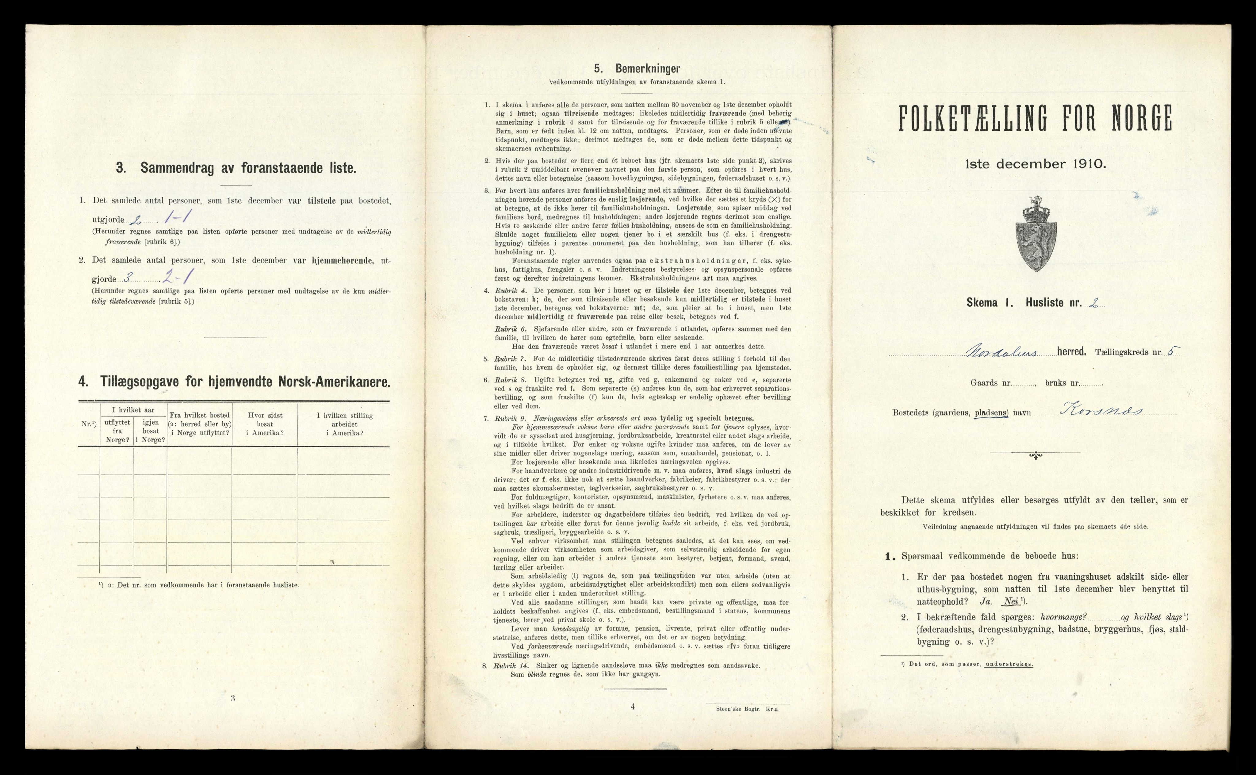 RA, Folketelling 1910 for 1524 Norddal herred, 1910, s. 399