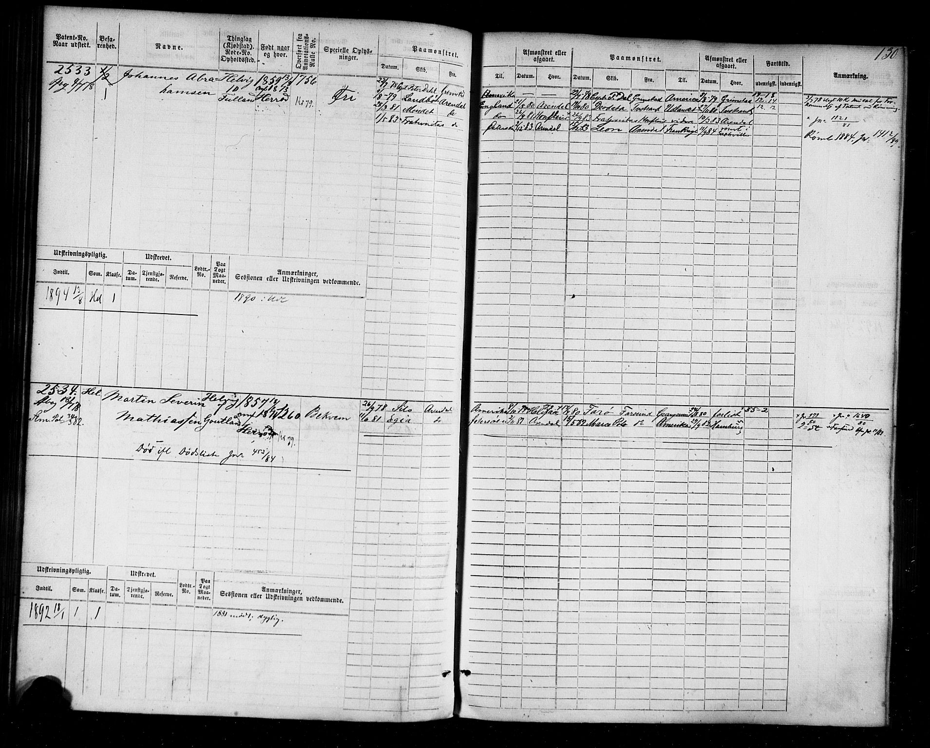 Farsund mønstringskrets, AV/SAK-2031-0017/F/Fb/L0004: Hovedrulle nr 2275-3040, M-7, 1875-1915, s. 132